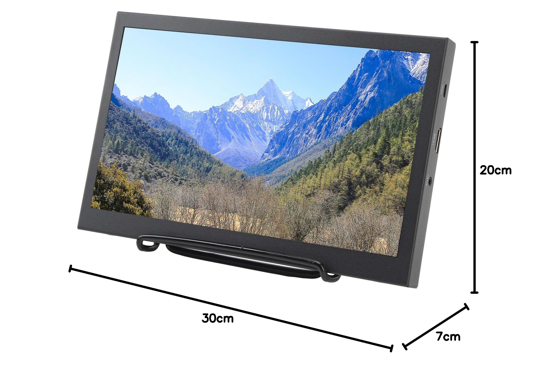 Fabater 10.1 Inch Portable Monitor - HD HDMI USB C External Display, 1024x768 Travel Second Screen with Dual Speakers for Laptop, PC, Phone, Mac, Xbox - Ideal for Gaming, Work, and Entertainment on the Go