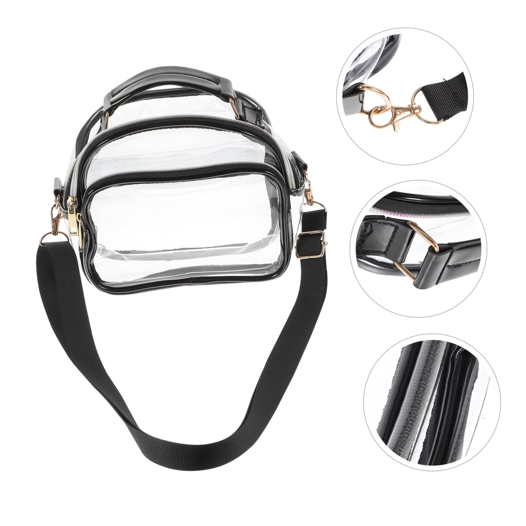 BESPORTBLE Women's Single Shoulder Crossbody Bag - PVC Clear Purse for Concerts, Stadiums & Events - Approved Clear Bag Policy Compliant - Perfect for Music Festivals, Sports Games & Travel
