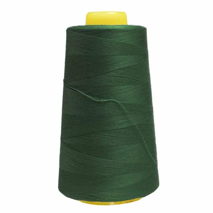 Premium Overlock Thread - Dark Green Sewing Thread for Serger Machines | Ideal for Quilting, Upholstery & Professional Garment Construction