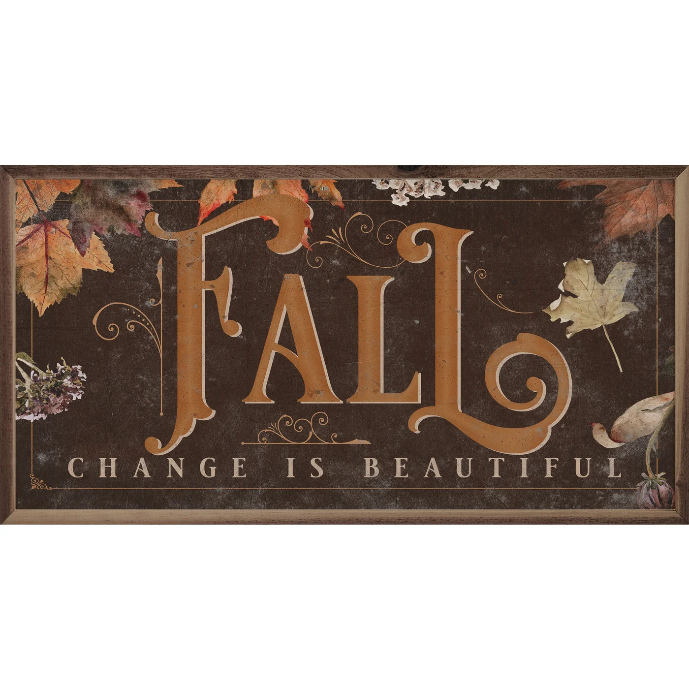 Beautiful Fall Change Wood Framed Print - Seasonal Home Decor for Living Room, Bedroom & Office Wall Art