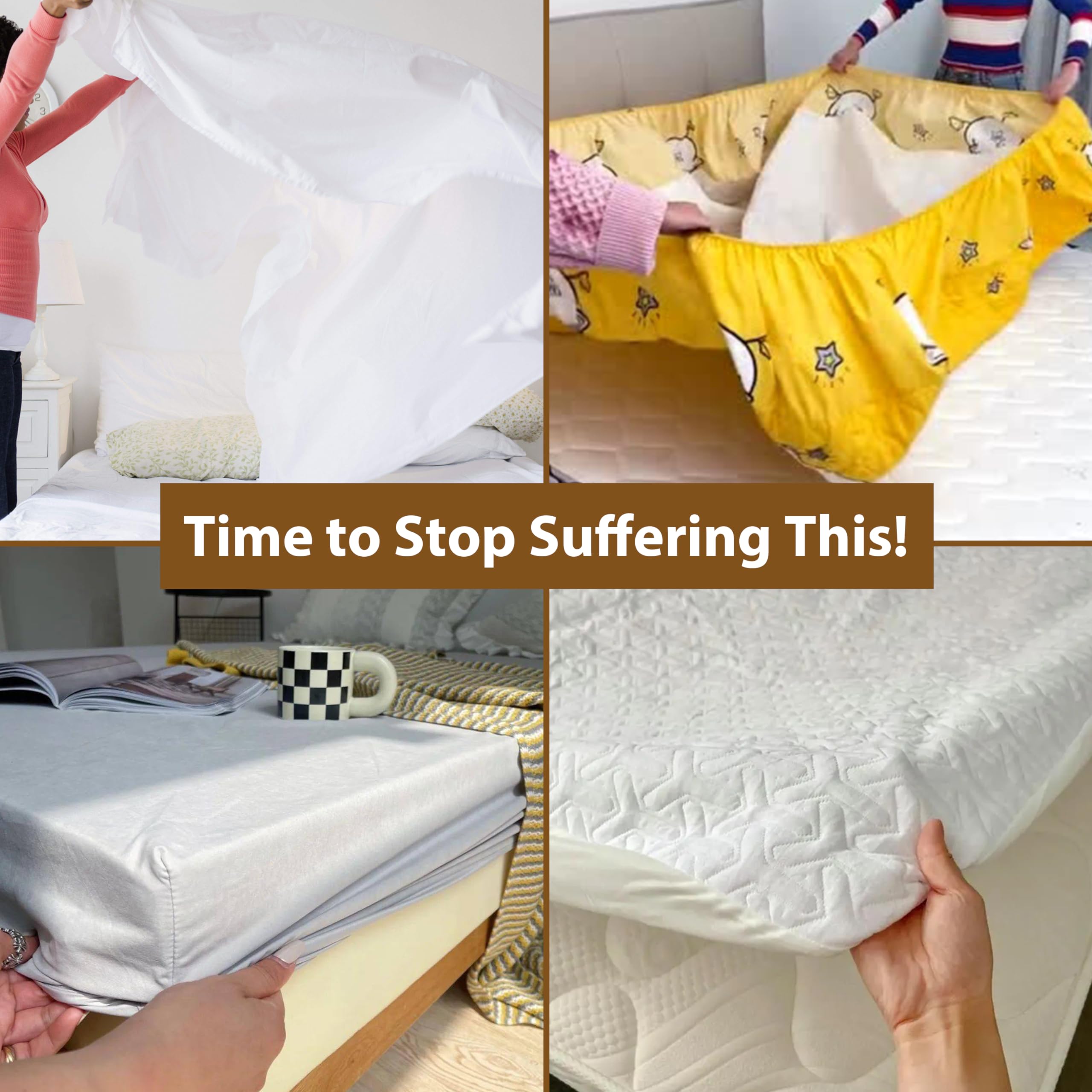 Premium Bed Sheet Holder & Fasteners Set - Strong Mattress Corner Grippers with Bed Lifter - Elastic Fitted Sheet Clips & Straps for Queen Size Beds - Secure Sheets for Better Sleep & Comfortable Bedroom