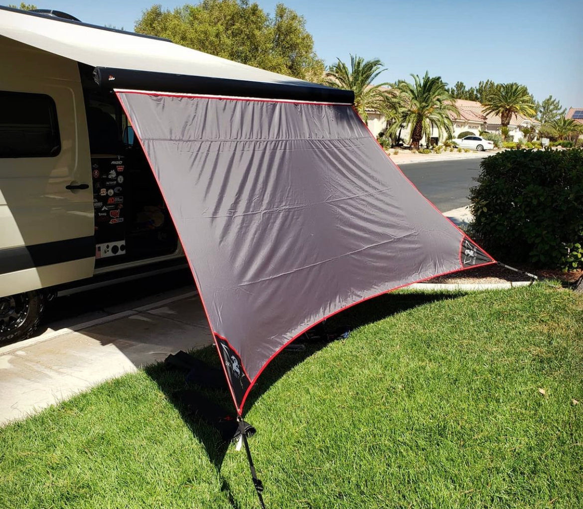 Dragon Fly Tarps Van Awning Extension - Waterproof RV Camper Awning Shade for Outdoor Camping, Picnics & Tailgating