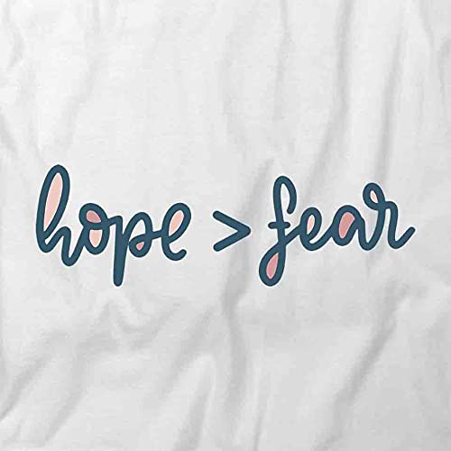 Hope Over Fear T-Shirt - White Printed Graphic Tee for Men & Women | Motivational Shirt for Everyday Wear, Casual Outfits, Protest Events & Inspirational Gifts