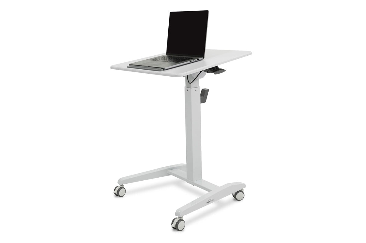 Adjustable Height Mobile Standing Desk with Wheels - Ergonomic Rolling Workstation for Home & Office - Perfect for Laptop, Computer, and Workspace Flexibility