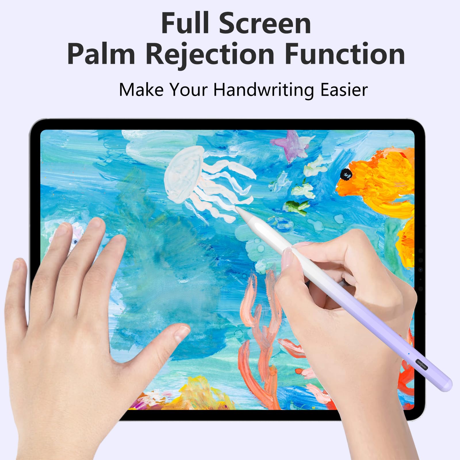 Fast Charging Stylus Pen for iPad (2018-2023 Models) - Compatible with iPad 9th/10th Gen, iPad Pro 11/12.9