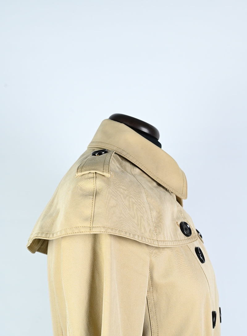 Burberry Trench Coat 7/8 Length Beige - Size 38 | Classic Waterproof Trench Coat for Women | Perfect for Office, Travel & Fall Fashion