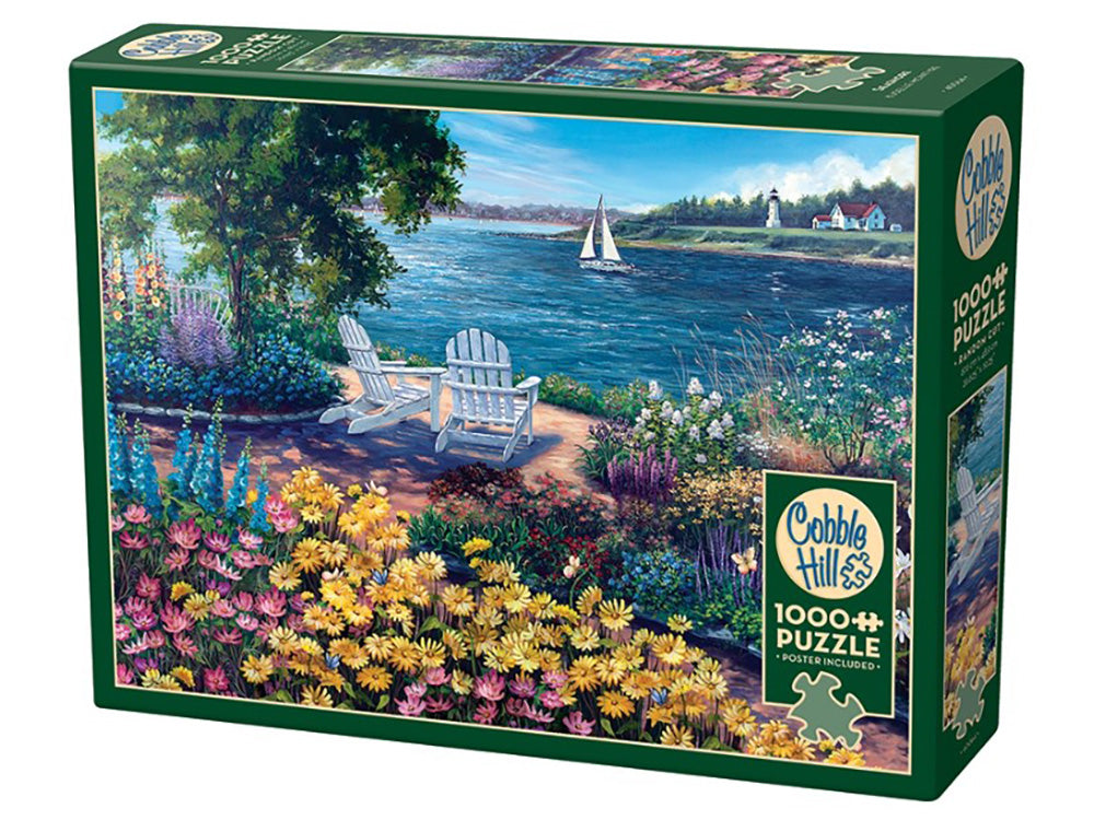 Cobble Hill 1000 Piece Jigsaw Puzzle - Seashore Landscape for Adults, Family Game Night & Relaxation