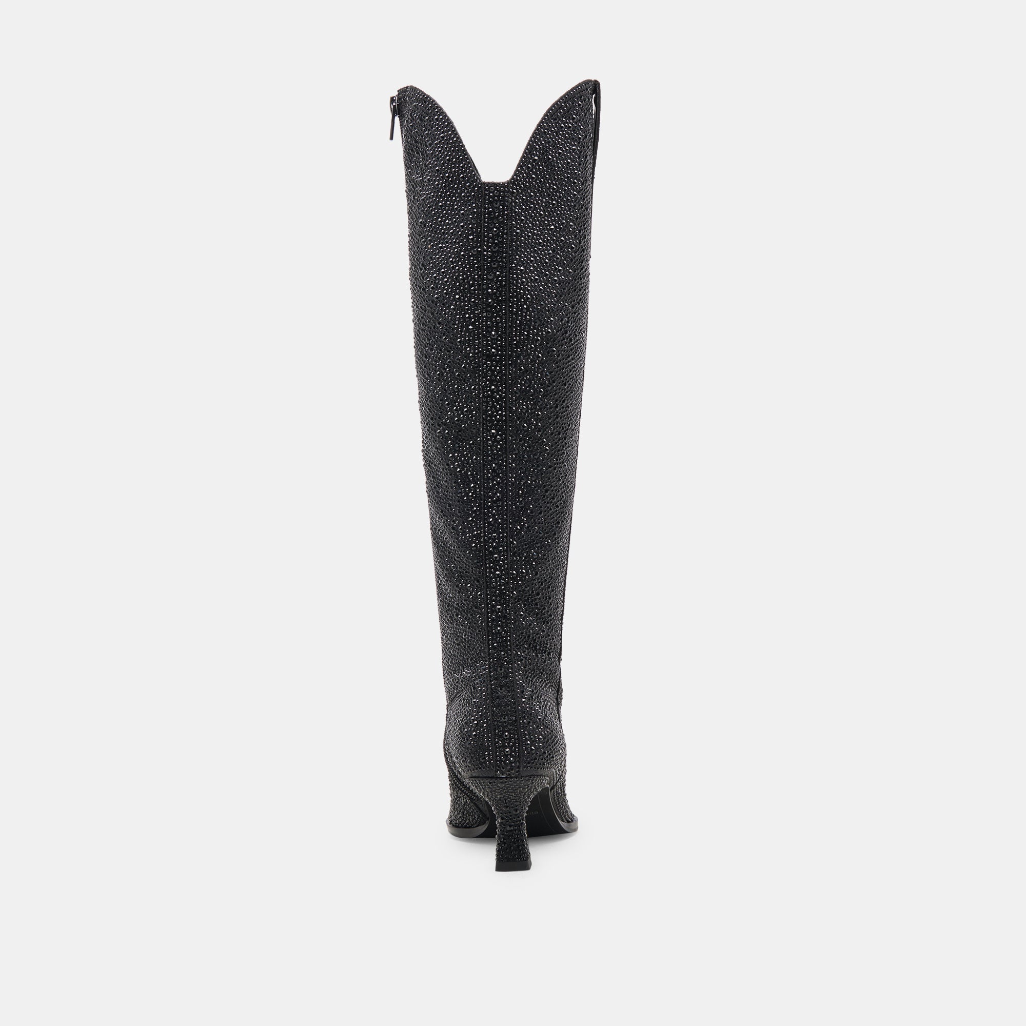 Ariana Black Metallic Crystal Boots for Women - Stylish & Elegant Party Shoes for Night Out, Wedding, and Special Occasions