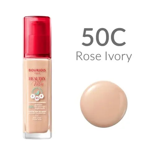 Bourjois Healthy Mix Clean Foundation - Lightweight, Hydrating & Natural Finish - Perfect for Everyday Wear & Flawless Skin