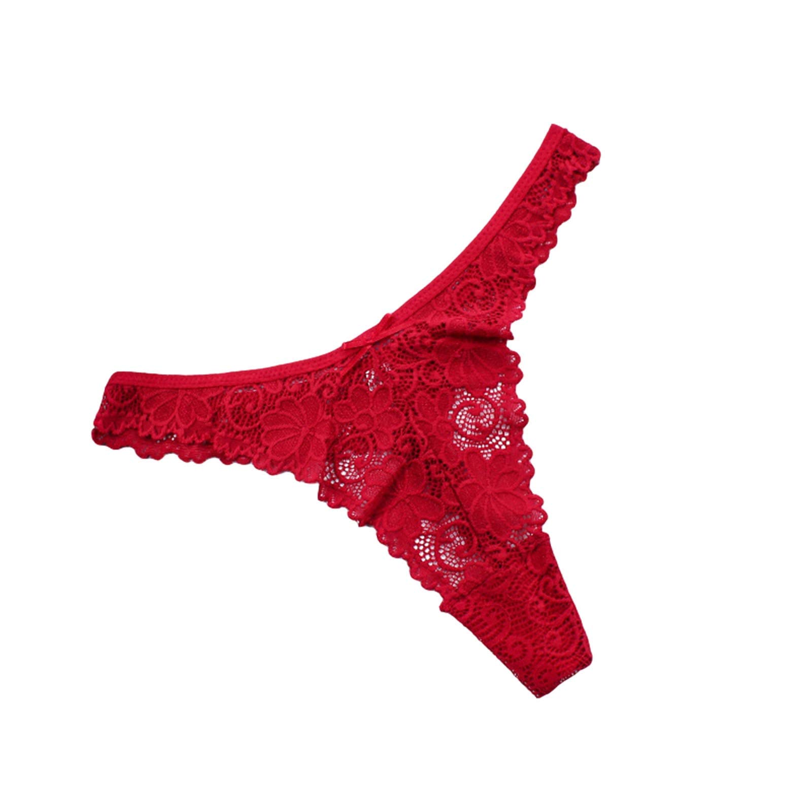 CAUSMXCGB Women's Sexy Lace Thong Panties - Breathable See-Through Underwear for Intimate Wear, Date Night & Special Occasions