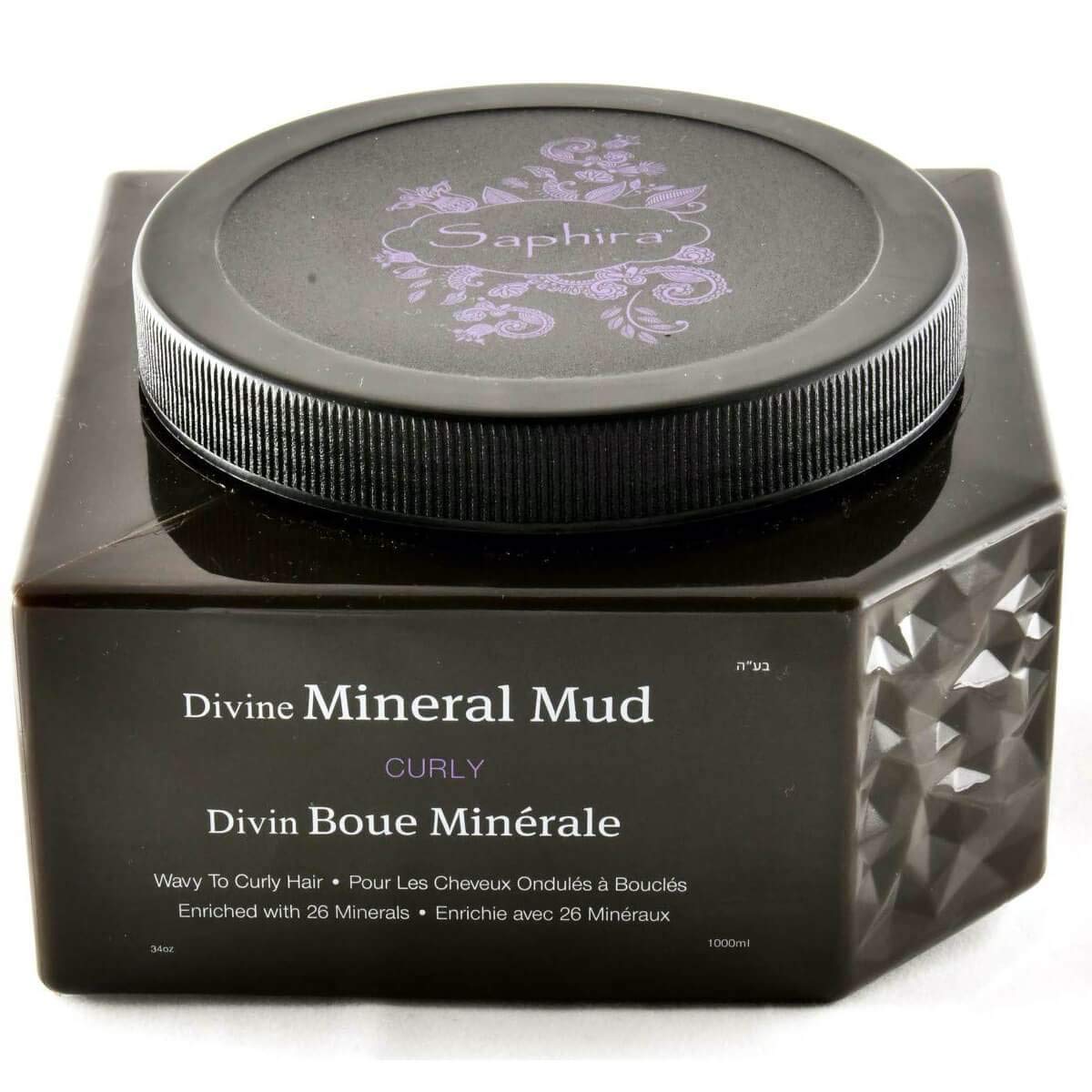 Saphira Divine Mineral Mud for Curly & Wavy Hair - Deep Conditioning Hair Mask & Moisturizer - Sulfate Free, Paraben Free, Vegan Hair Treatment (34oz) - Adds Shine & Bounce for Defined Curls - Perfect for Dry, Damaged or Frizzy Hair Care Routine