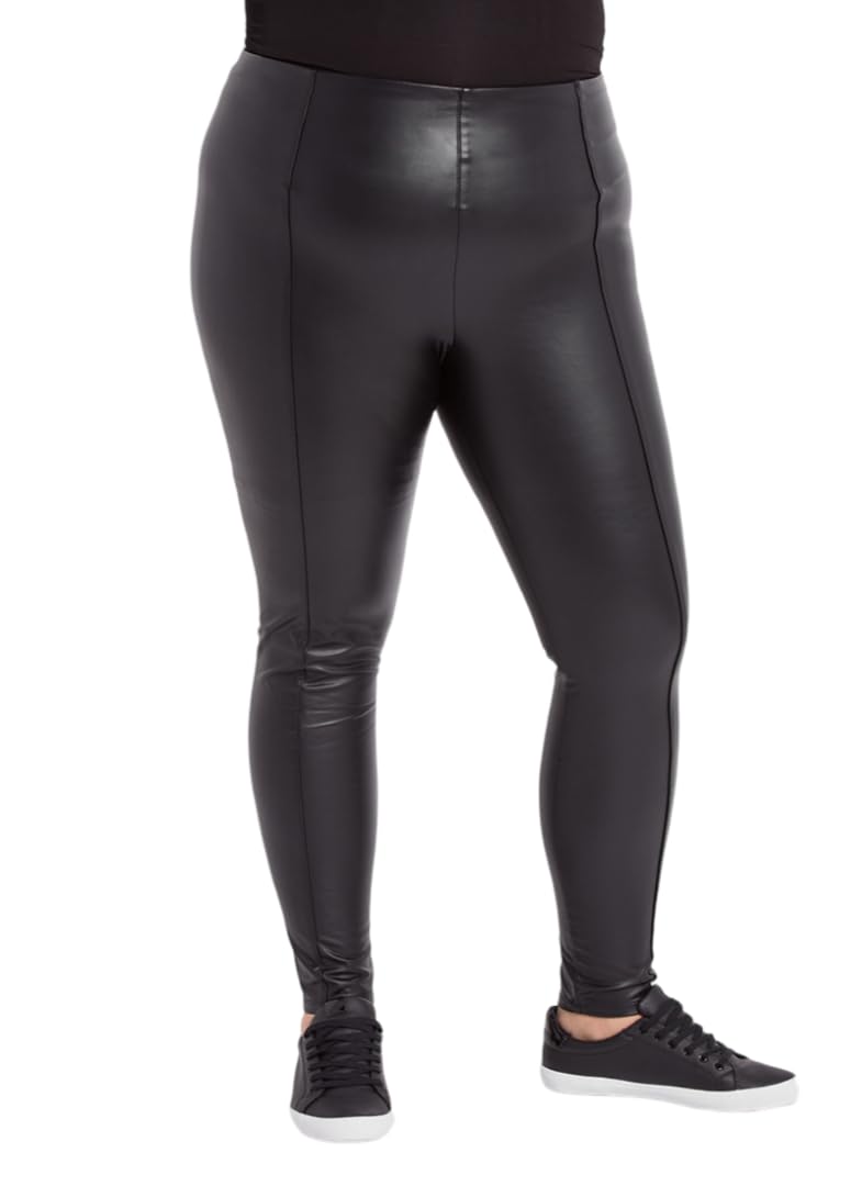 Lyssé Women's Plus Size High Waist Vegan Leggings - Stretchy Comfort for Yoga, Workouts & Everyday Wear