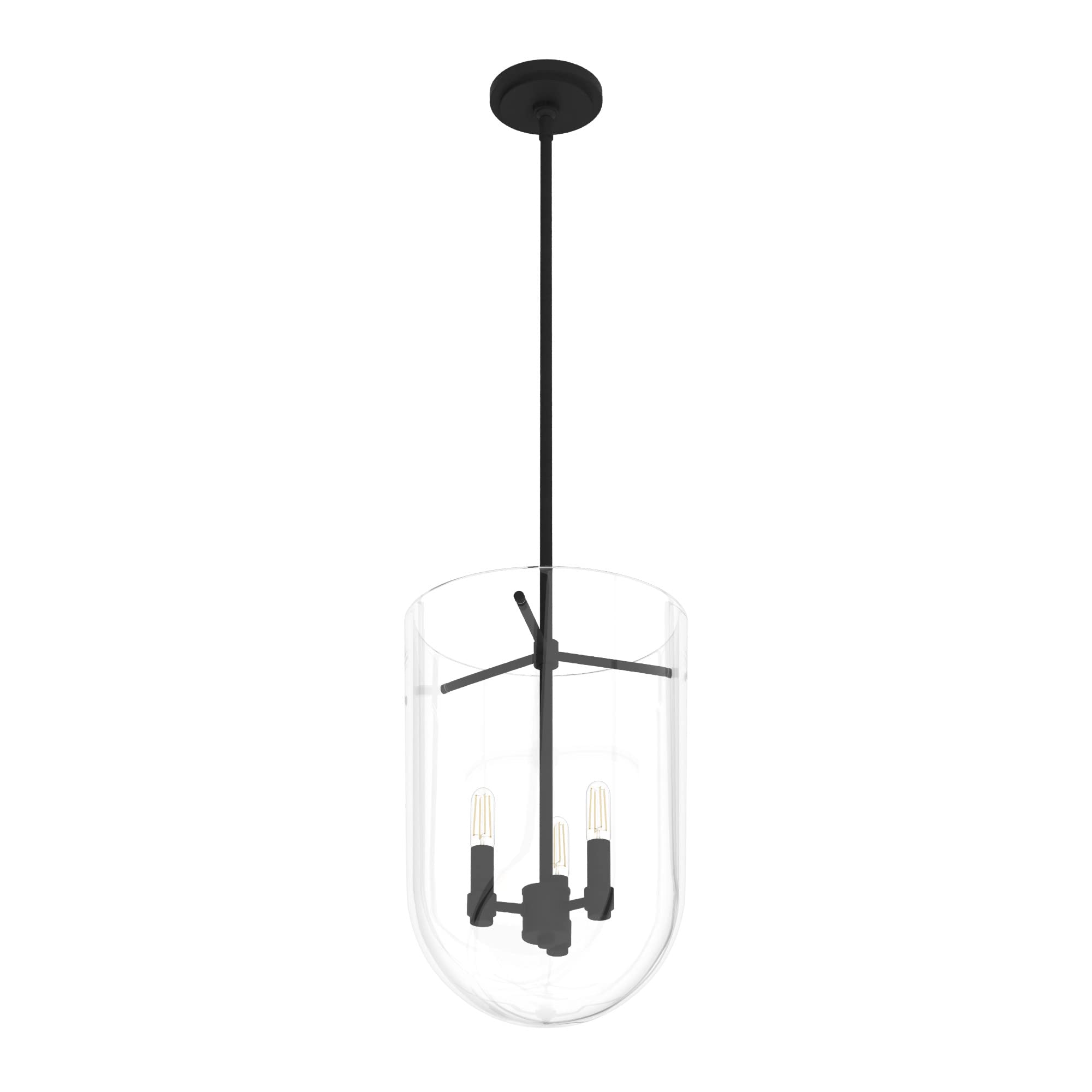 Hunter Fan Company 19318 Sacha Pendant Light - Natural Iron Finish, Industrial Style Ceiling Light Fixture for Kitchen, Dining Room, and Living Room Decor