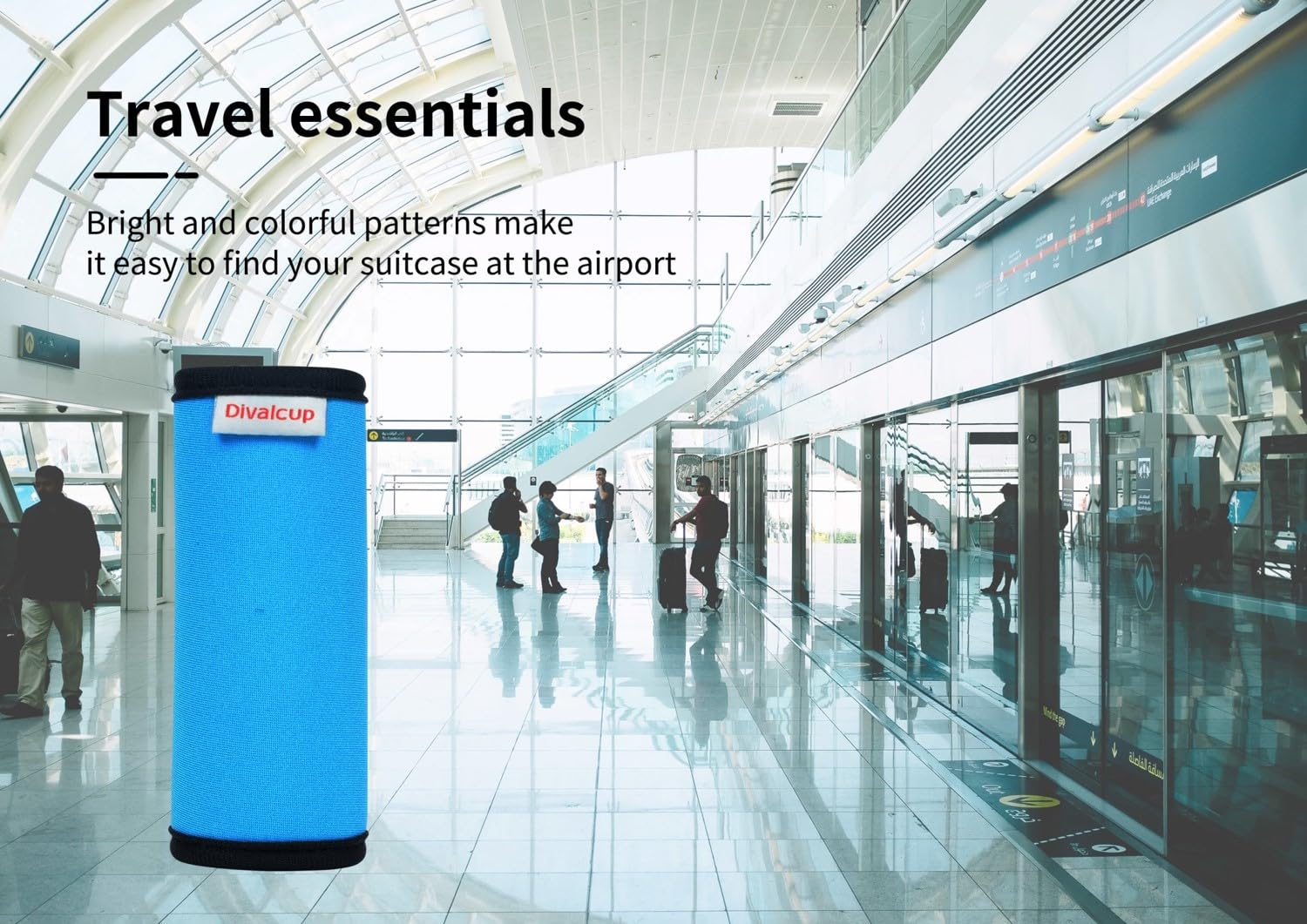 5-Pack Neoprene Luggage Handle Wrap - Protective Trolley Case Grip Cover with Unique Sky Blue Design for Easy Suitcase Identification | Perfect for Travel, Airports, and Business Trips