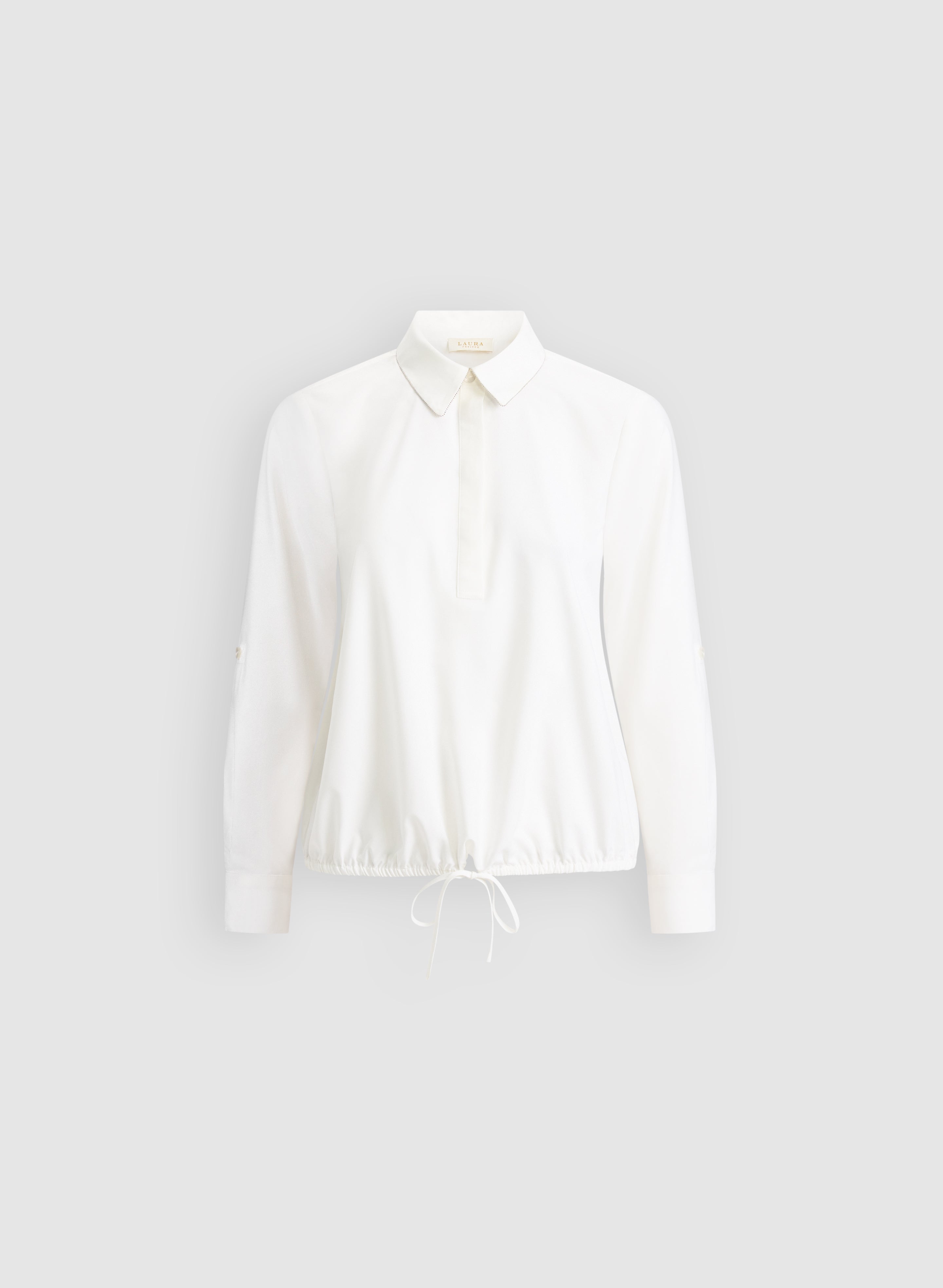 Embellished Collar Blouse for Women - Elegant Ruffled Neckline Top - Perfect for Office, Party & Date Night Outfits