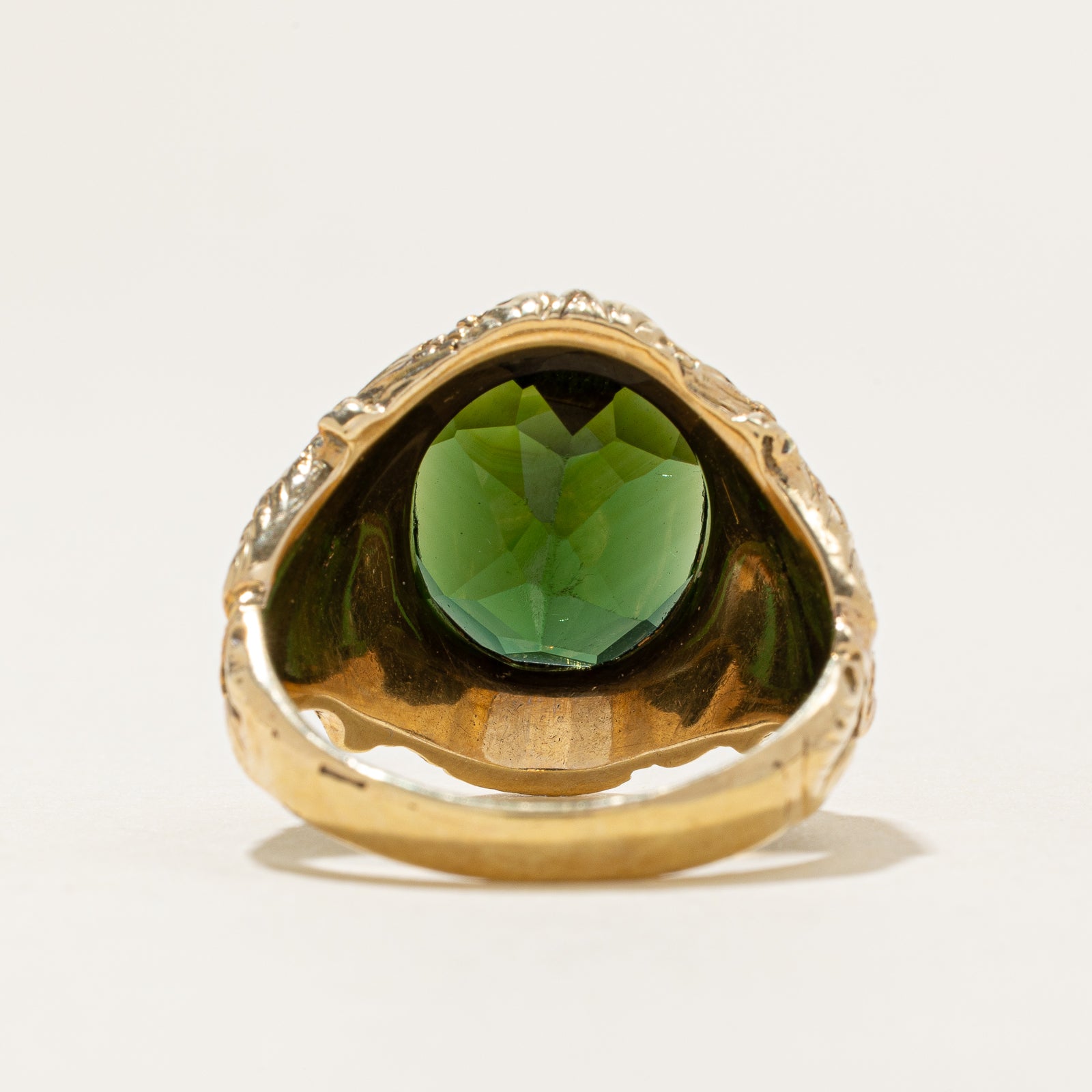 4.75ct Green Tourmaline Cocktail Ring - Size 9.75 | Elegant Statement Jewelry for Evening Parties & Special Occasions