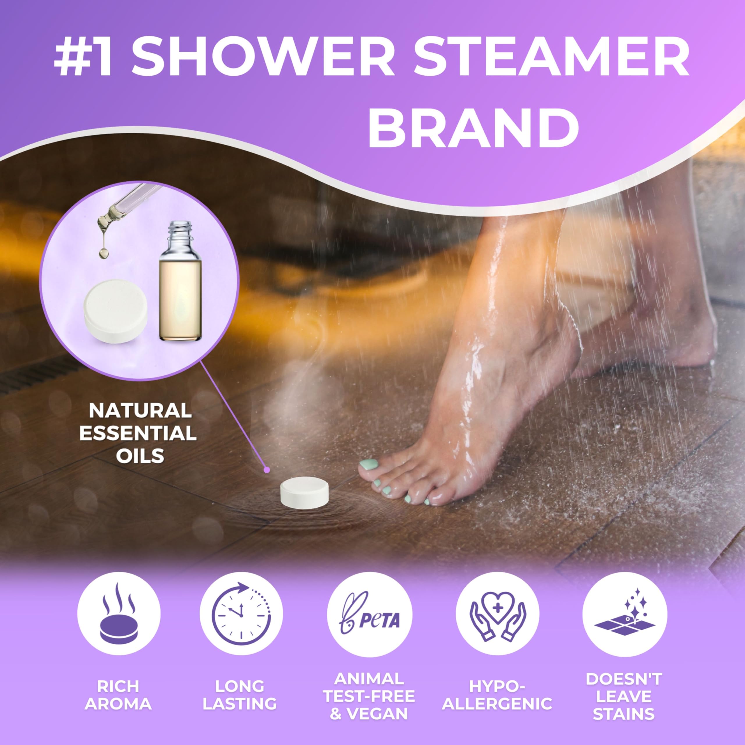 Cleverfy Aromatherapy Shower Steamers - Set of 3 Relaxing Shower Bombs with Essential Oils for Stress Relief & Better Sleep | Perfect for Bath, Spa & Self-Care at Home