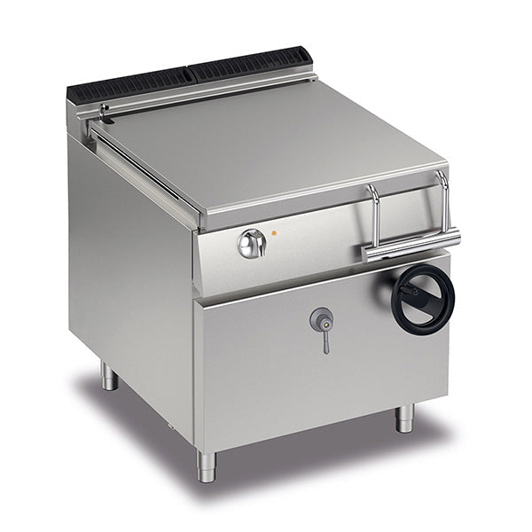 Baron 60L Electric Bratt Pan with Manual Tilting - 700mm Commercial Countertop Griddle for Restaurants, Catering & Food Trucks - Perfect for Frying, Sautéing & Batch Cooking