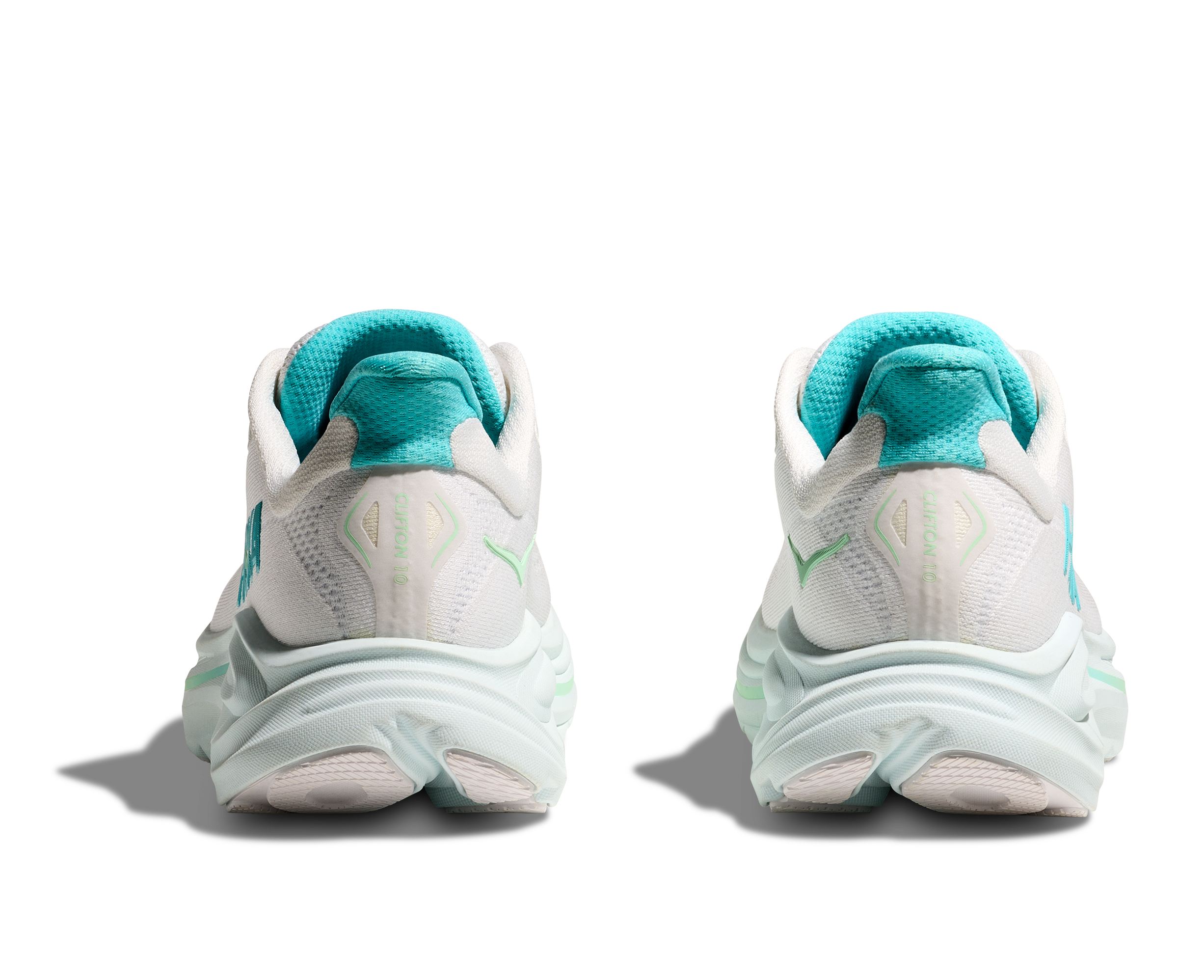 HOKA Women's Clifton 10 WIDE Running Shoes - White/Cielo Blue - Lightweight Cushioned Sneakers for Road Running, Jogging & Gym Workouts