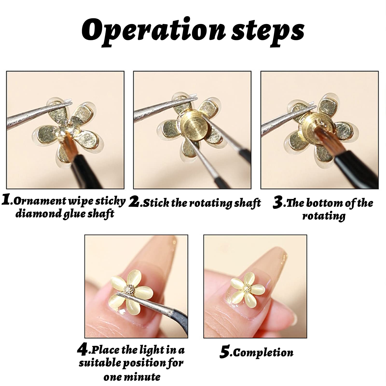 20 Pcs Spinning Nail Charms - Rotating Nail Art Bearing for DIY Nail Design, Jewelry Making & Crafting Accessories | Perfect for Manicures, Nail Art Decorations & DIY Gifts