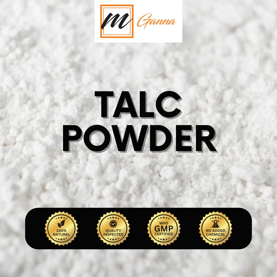 mGanna 100% Natural Talc Powder - 1 LBS (454g) for Makeup, Cosmetics & Skincare | Perfect for Face Powder, Body Powder & DIY Cosmetic Formulations