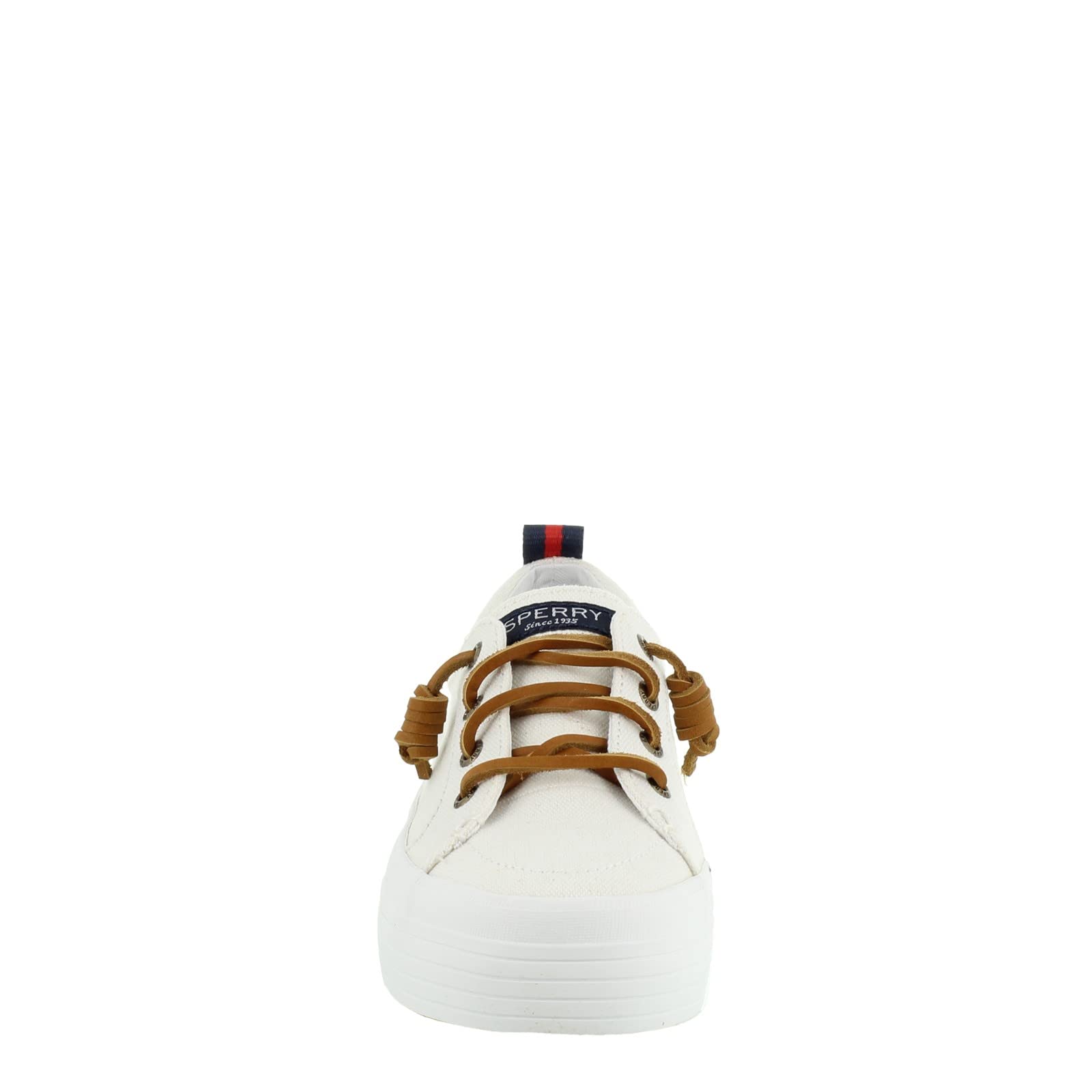 Sperry Top-Sider Crest Triple Sneaker for Women - White Boat Shoes | Casual Walking, Sailing & Outdoor Activities