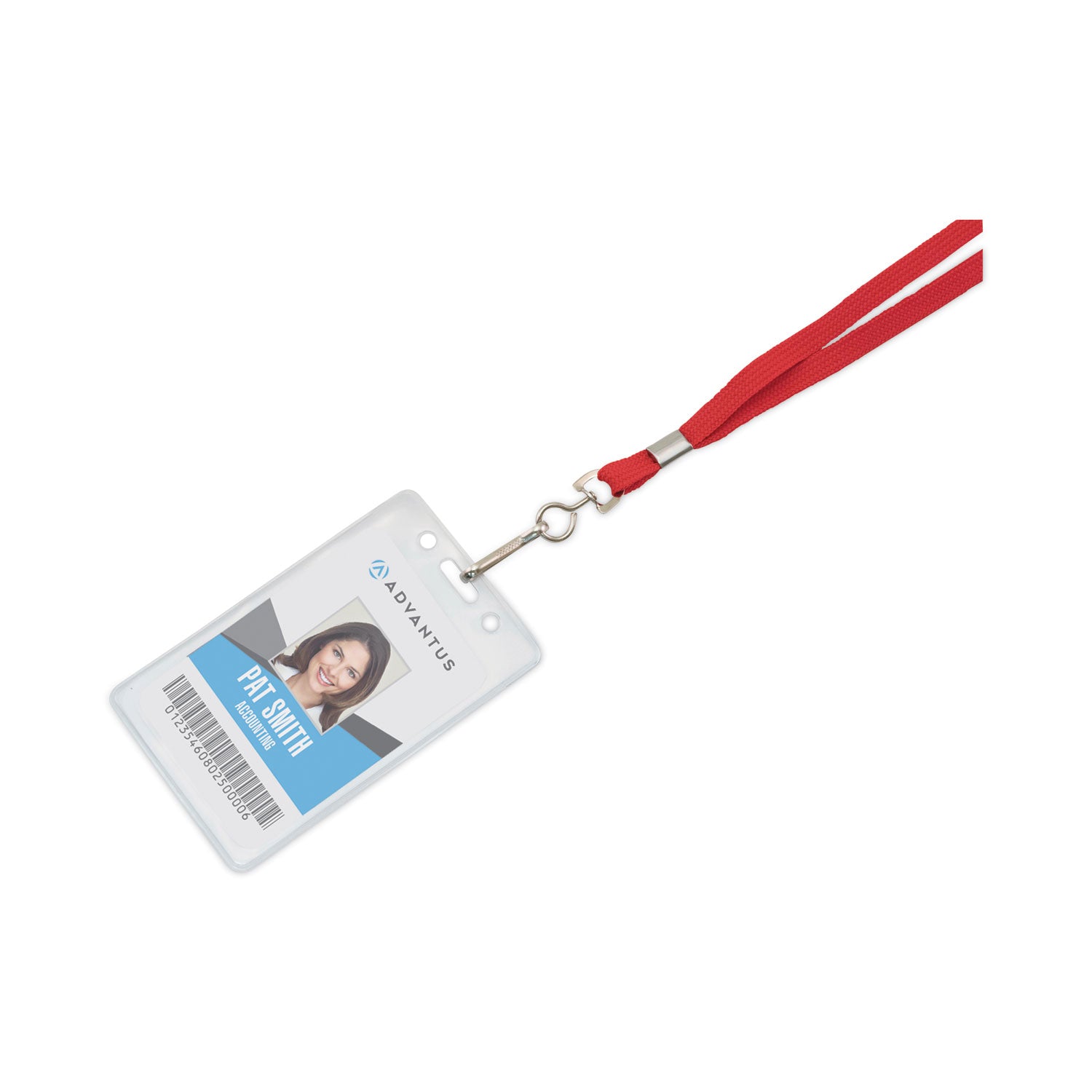 Advantus Premium Red Lanyards with Metal J Hook Fastener - 36 Inch Neck Strap (24-Pack) - Ideal for ID Badges, Keys, and Event Passes