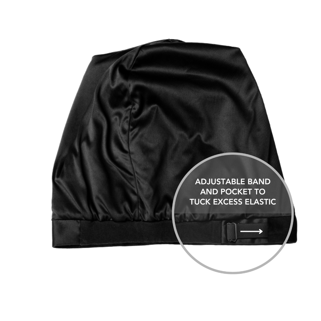 Bundle and Save: Hairbrella Satin Lined Sleep Cap for Curly & Natural Hair - Protect Hair While Sleeping, Travel & Gym Use