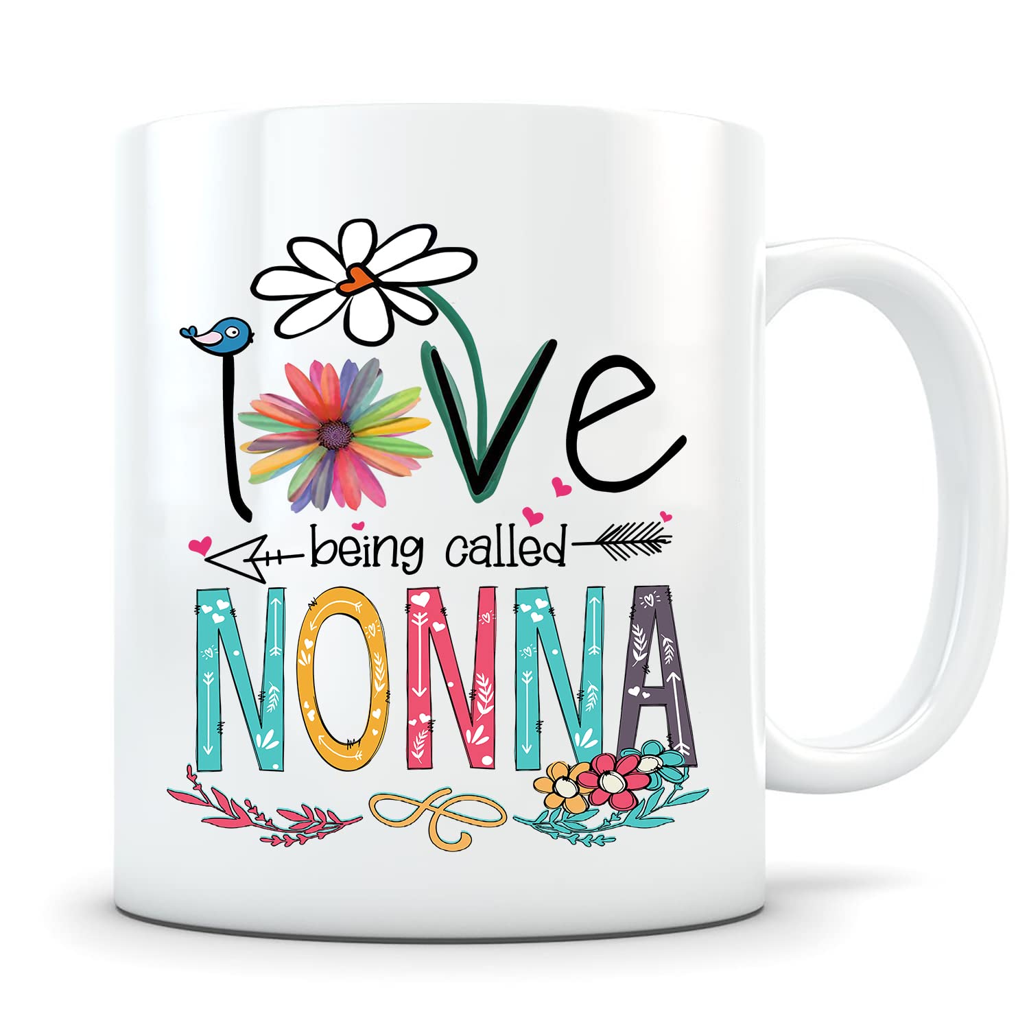 Nazenti 11 oz Nonna Coffee Mug - Best Gift for Nonna, Mother's Day, Christmas & Women - Perfect for Coffee, Tea & Hot Drinks at Home or Office