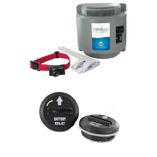Wireless Dog Fence System with 1-Year Battery Supply (4 Packs of 2 Batteries Included) - Perfect for Secure Backyard Containment & Pet Safety