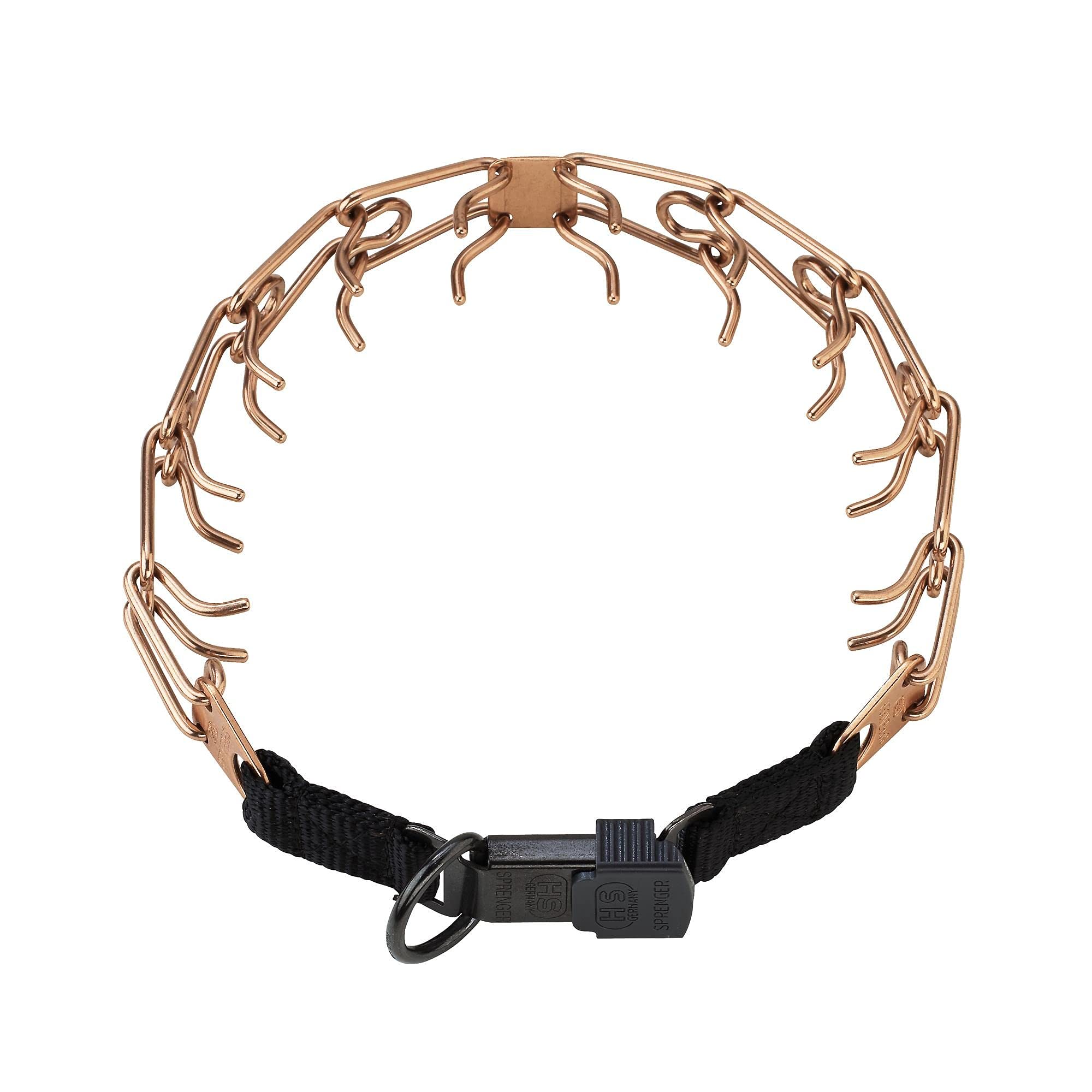 Herm Sprenger Ultra-Plus 2.25mm x 16in Small Curogan Prong Dog Training Collar - Quick Release Buckle, Hypoallergenic Nickel-Free No-Pull Pinch Collar for Dogs - Made in Germany - Perfect for Obedience Training & Behavior Correction