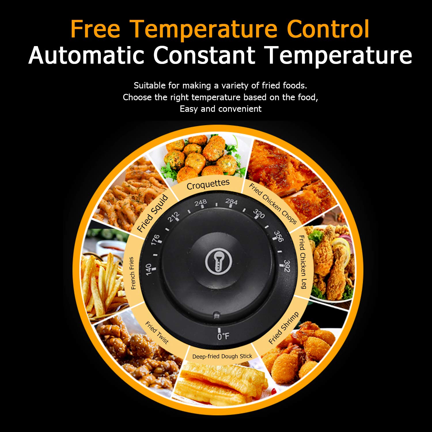 Stainless Steel Electric Deep Fryer with Basket - 2500W 6.3QT/6L for French Fries, Onion Rings, Chicken & More - Perfect for Home Kitchen & Restaurant Use (110V US Plug)