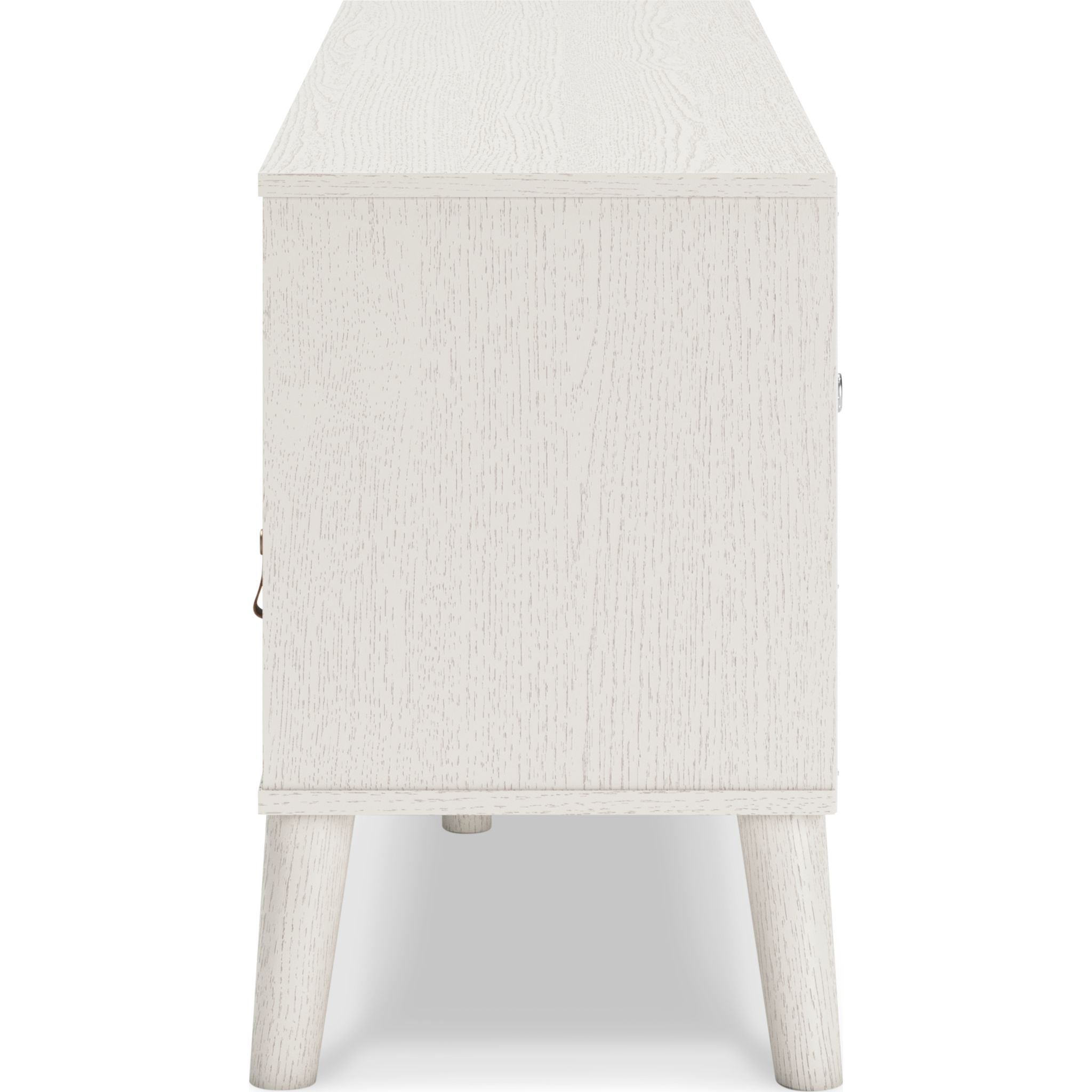 Aprilyn Modern TV Stand for Living Room - White, Sturdy Wooden Entertainment Center with Storage Shelves for Flat Screen TVs up to 65
