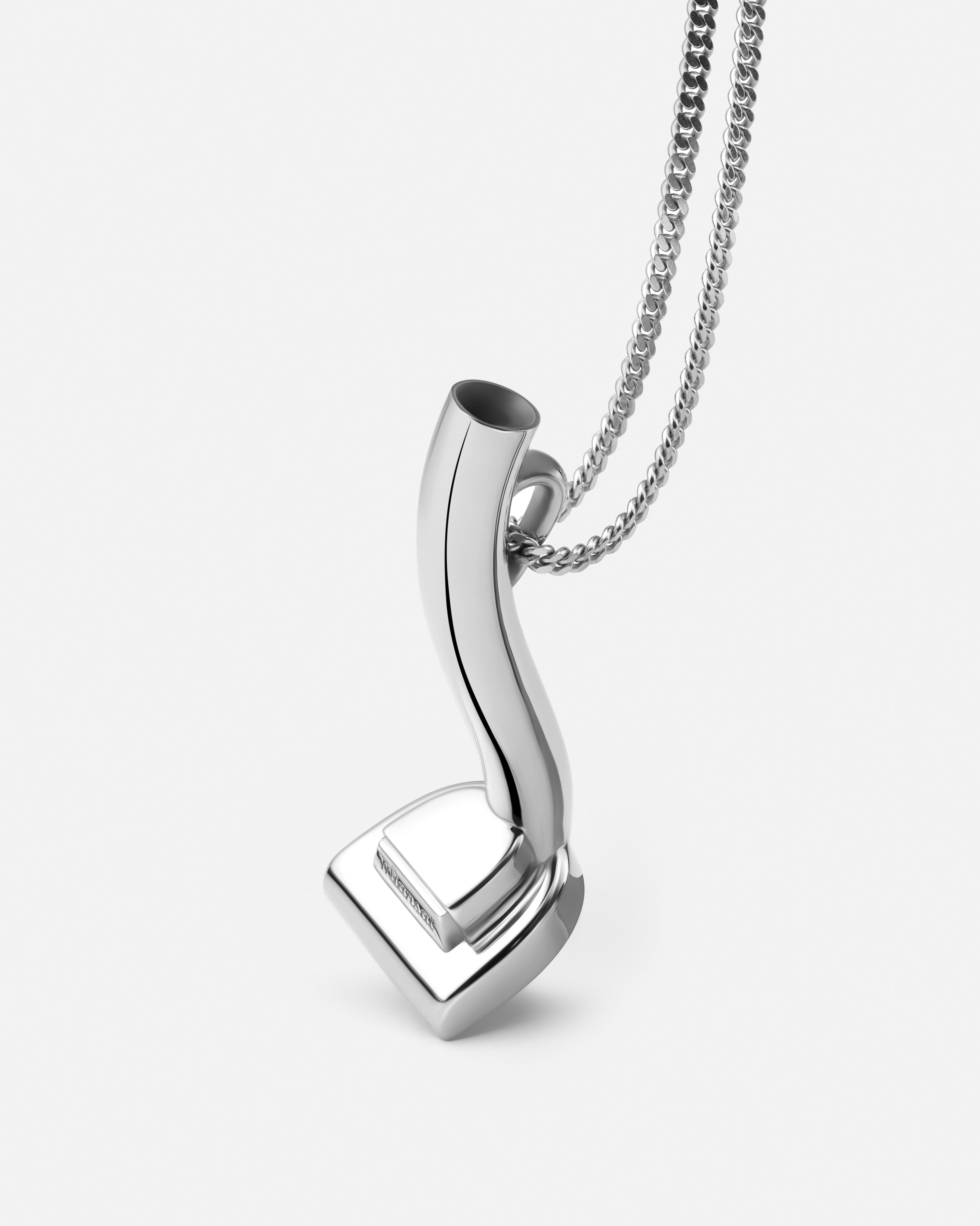 Sterling Silver Vacuum Straw Pendant Necklace - Perfect for Everyday Wear, Gifts & Special Occasions