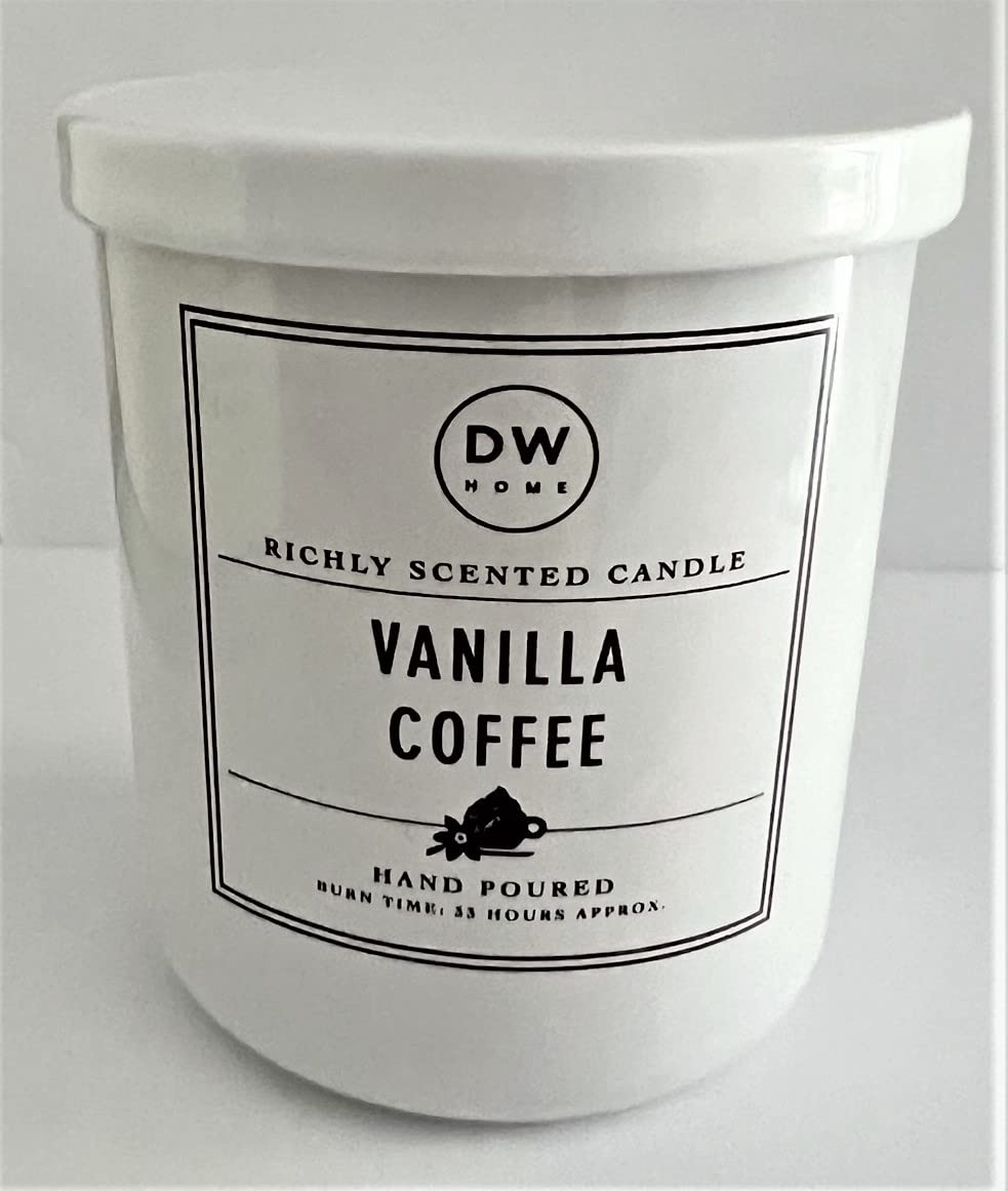 DW Home Vanilla Coffee Scented Candle - 14oz Soy Wax Candle with 60+ Hour Burn Time | Perfect for Home Decor, Relaxation & Gift Giving