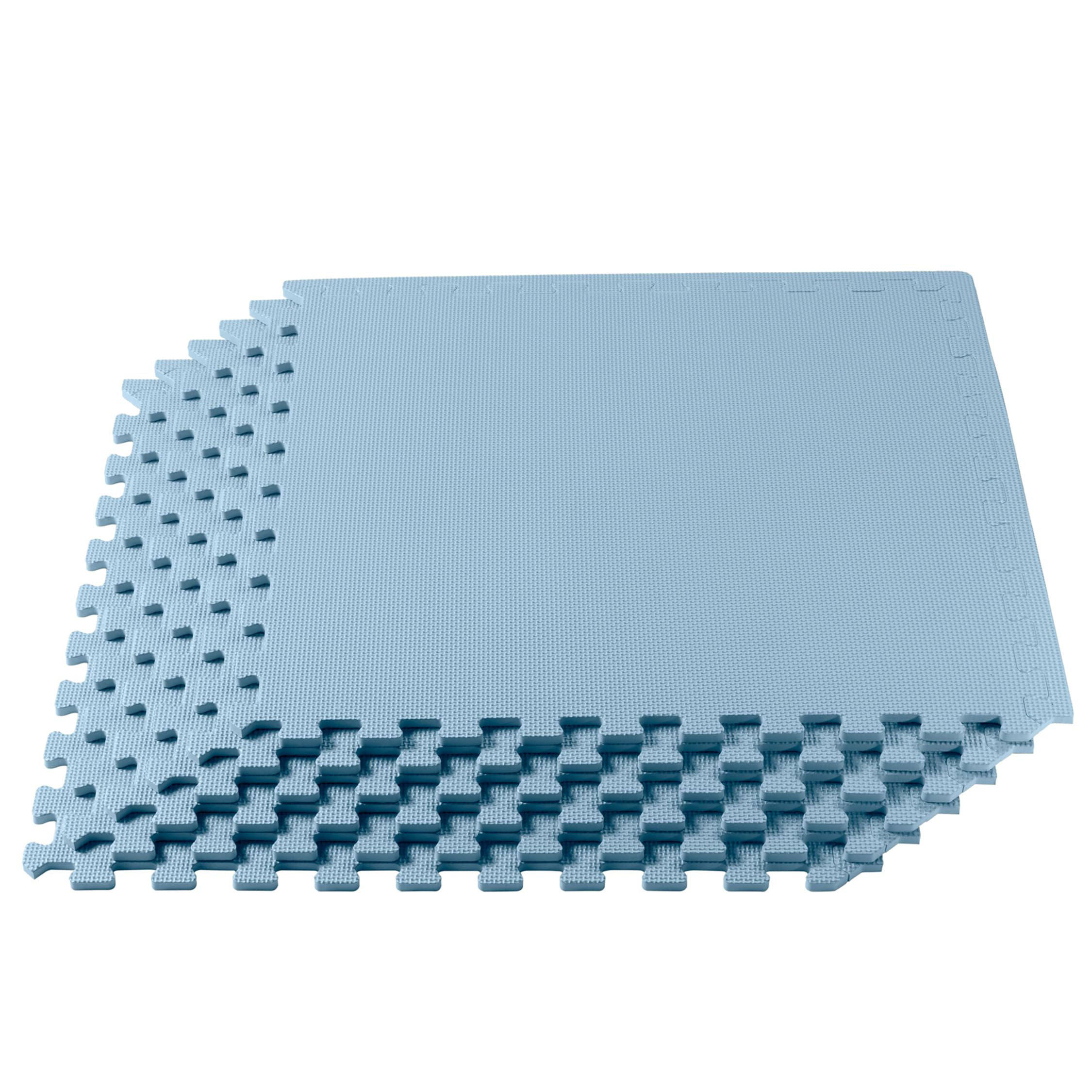 3/8 Inch Thick High-Density Exercise Floor Mat - Non-Slip Gym Mats for Home Workouts, Yoga, Pilates & Fitness Training - Perfect for Home Gym, Garage & Studio Use