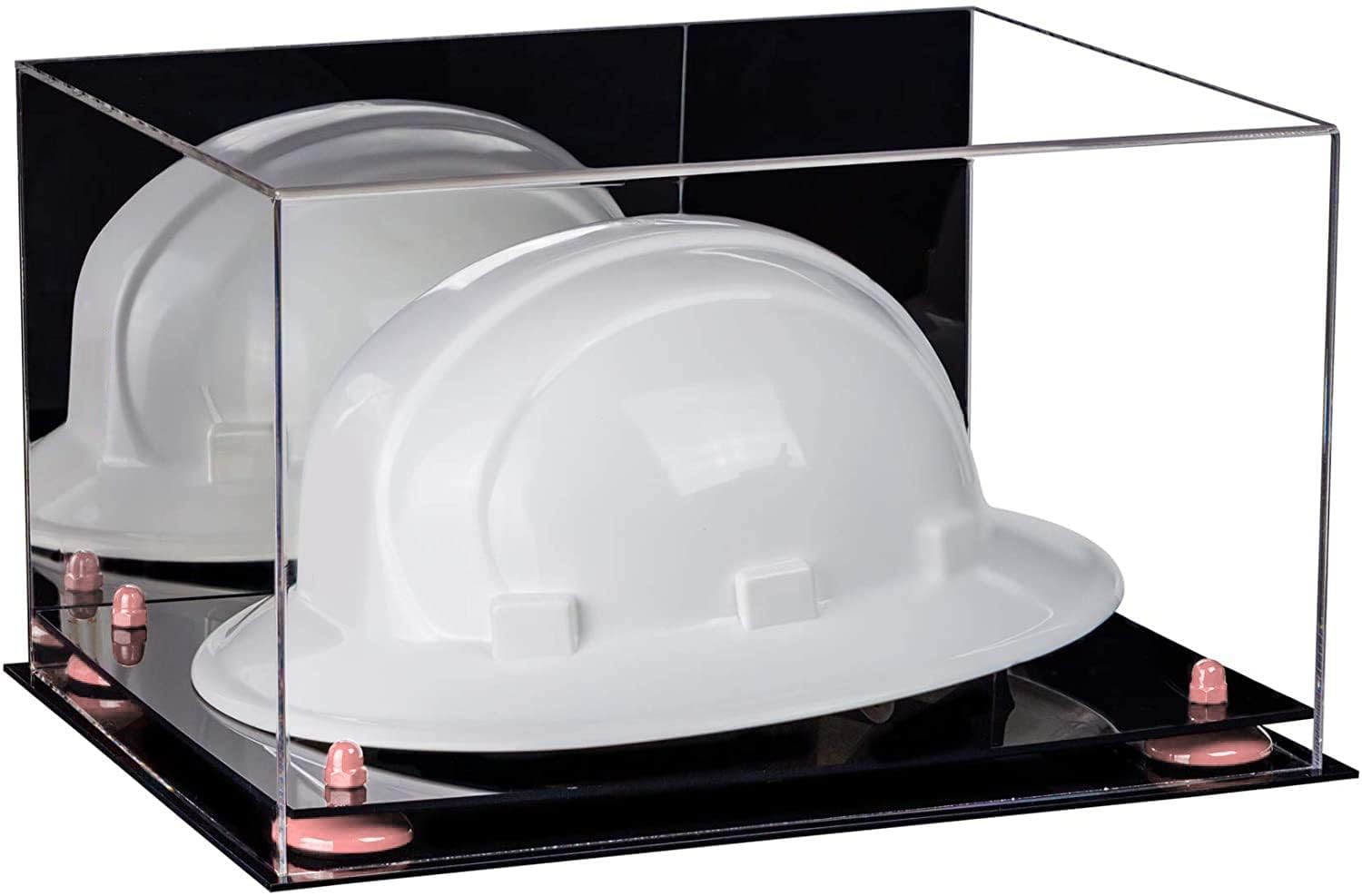 Clear Acrylic Large Helmet Display Case - Durable Hard Hat Protector for Construction Safety Gear & Collector's Showcase - Perfect for Worksite Storage, Safety Equipment Display, and Motorcycle Helmet Collection