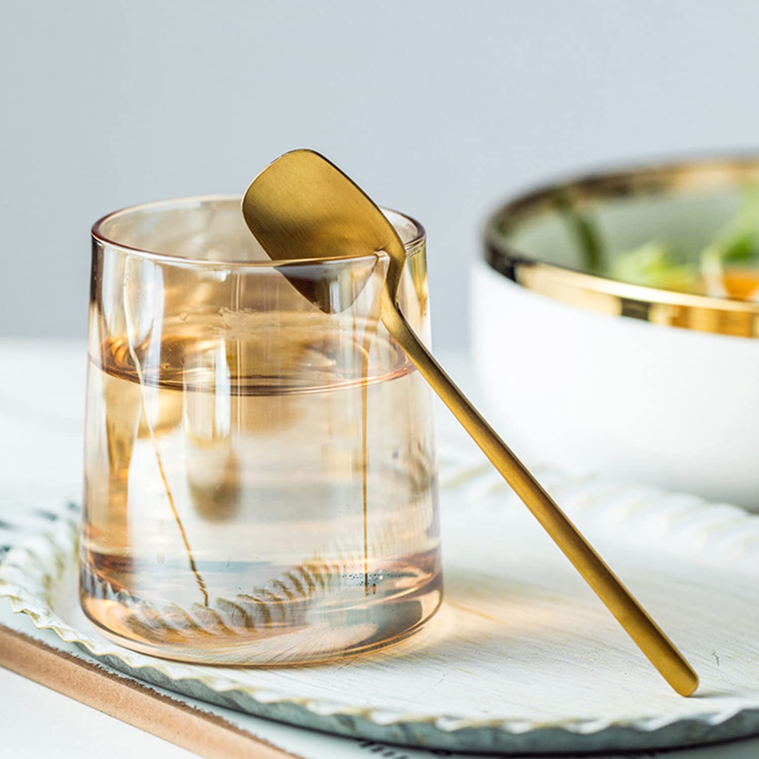 24-Piece Matte Rose Gold Silverware Set for 6 - Modern Stainless Steel Flatware Cutlery Set - Elegant Dinnerware & Tableware for Kitchen, Family Gatherings, Dinner Parties & Daily Use - Dishwasher Safe