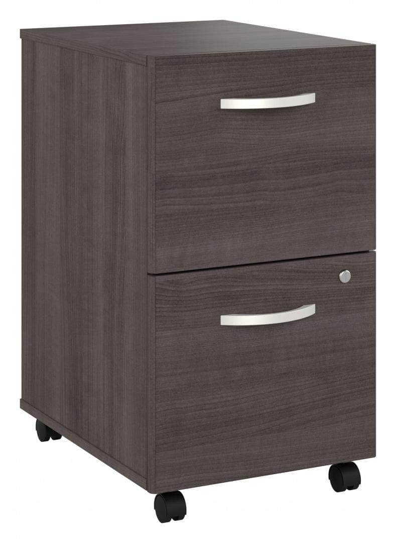 Zaniah 2 Drawer Mobile File Cabinet - Compact Rolling Storage Organizer for Office & Home, Available in Black/White/Gray - Perfect for Documents, Supplies & Small Space Organization