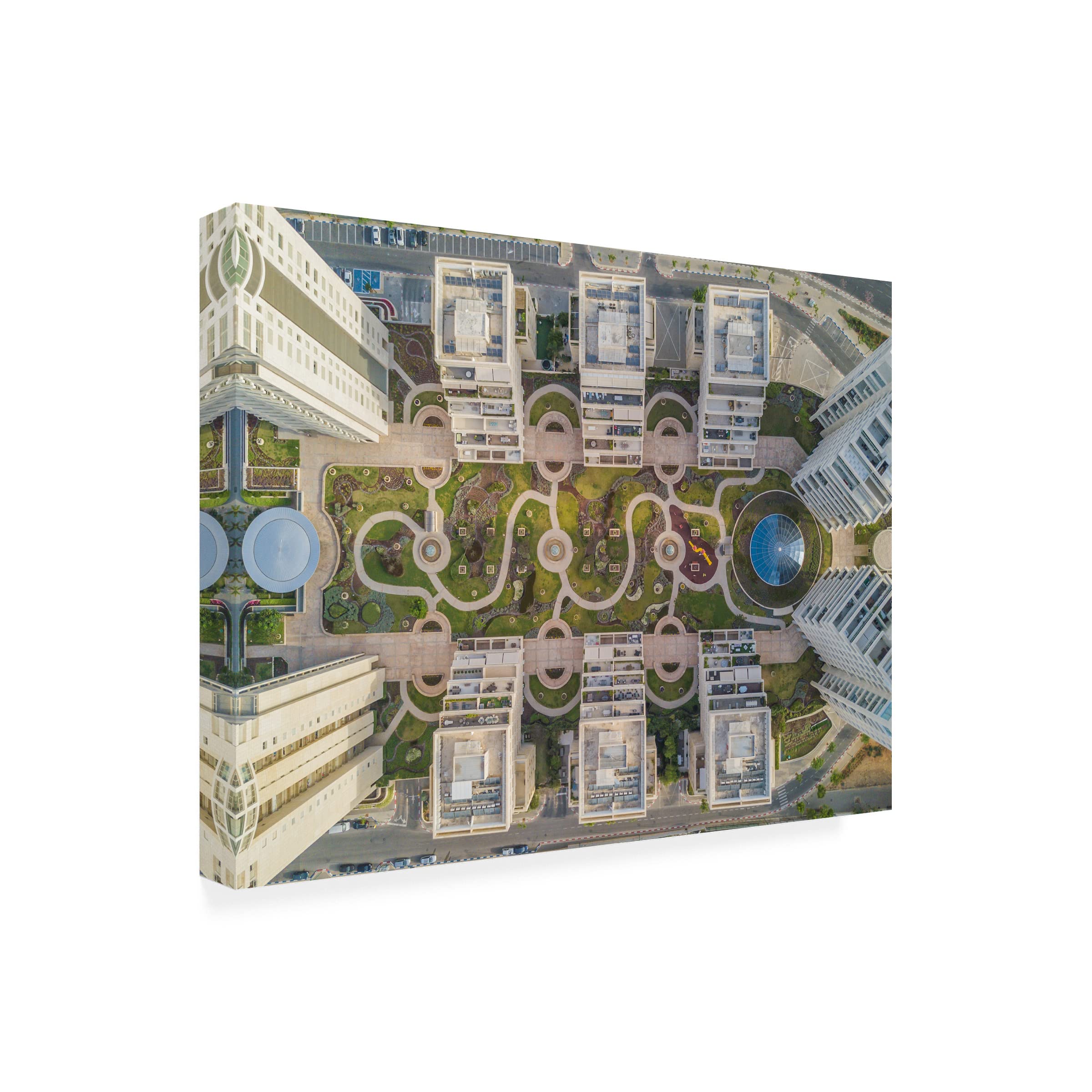 Trademark Fine Art 'Urban Curves' Modern Abstract Canvas Wall Art by Or Adar - Perfect for Living Room, Bedroom & Office Decor