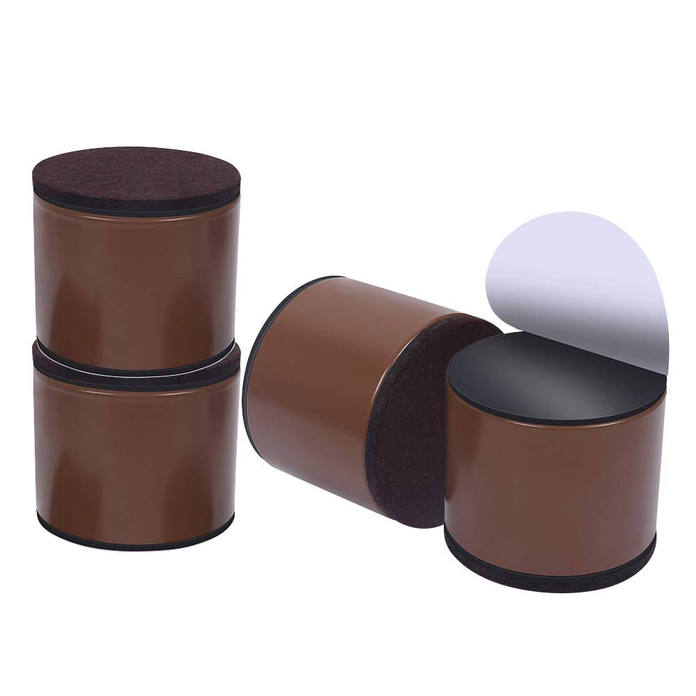 4 Pack Heavy Duty Round Furniture Risers - 1.3