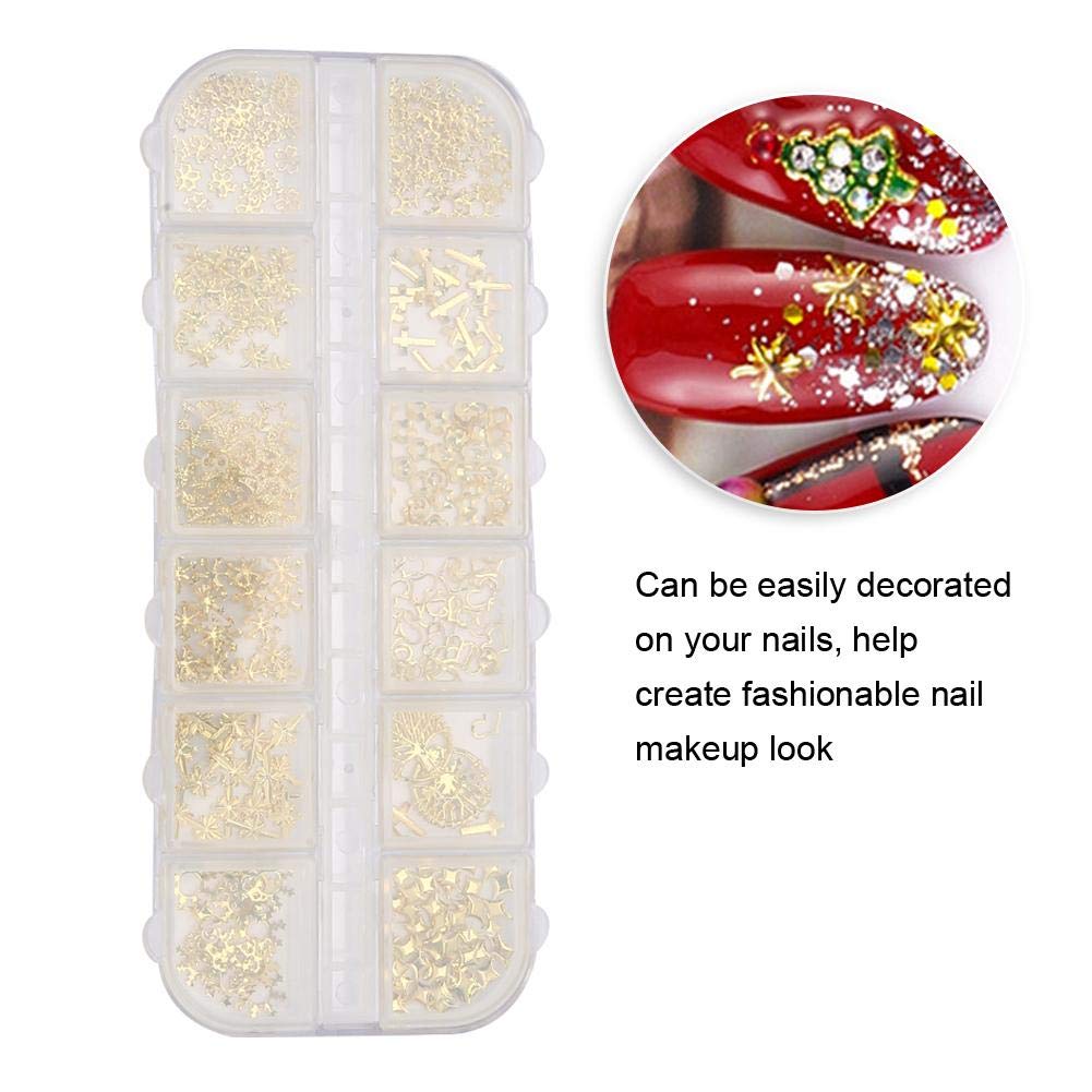 Shiny Alloy Nail Art Decorations - DIY Manicure Accessories Kit for Nail Art, Salon & Home Use - Exquisite Nail Ornaments for Professional & At-Home Manicures