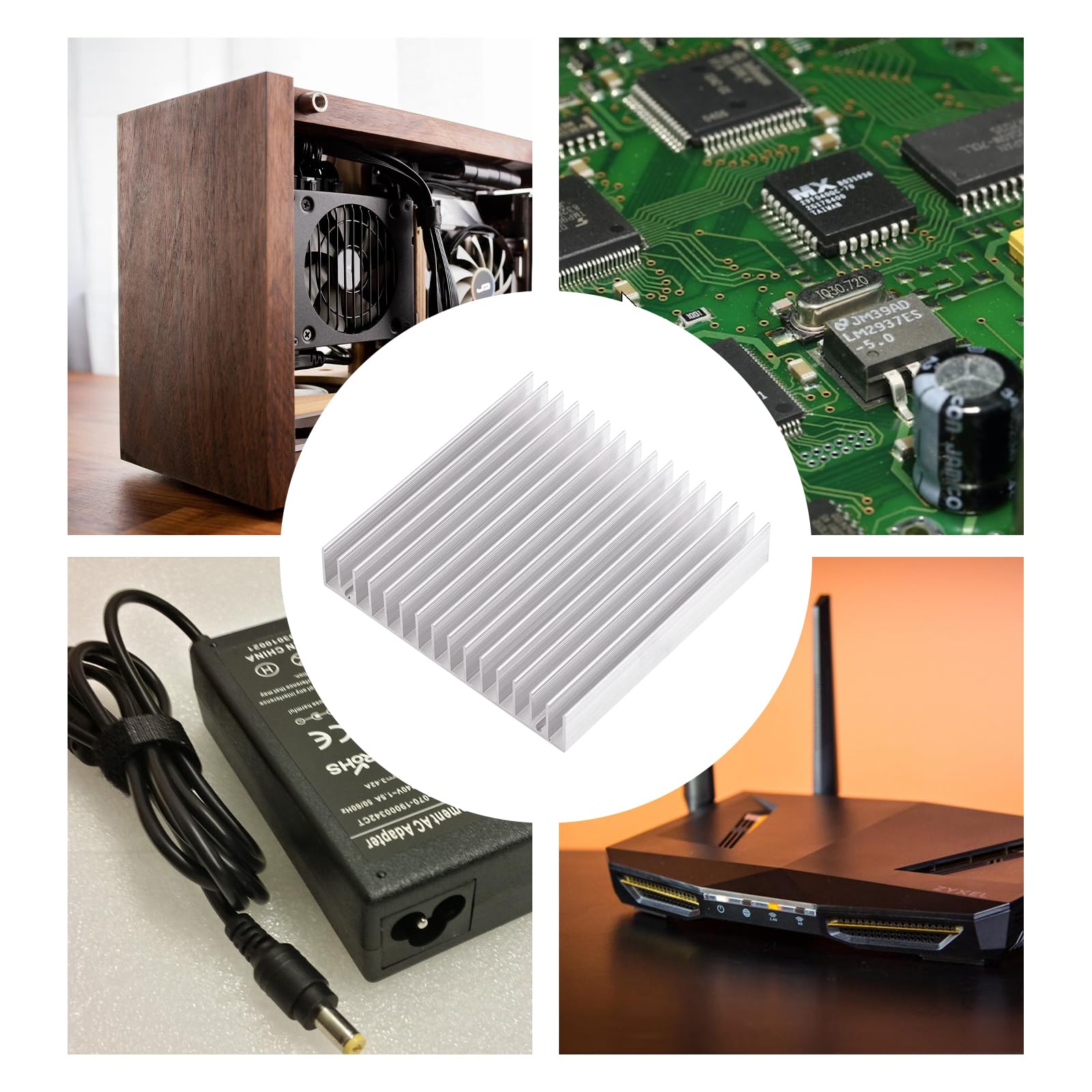 High-Performance Aluminum Heat Sink for LED Lights, Computer Power Supply & IC Cooling - Efficient Thermal Solution for Electronics Cooling & LED Radiator Applications