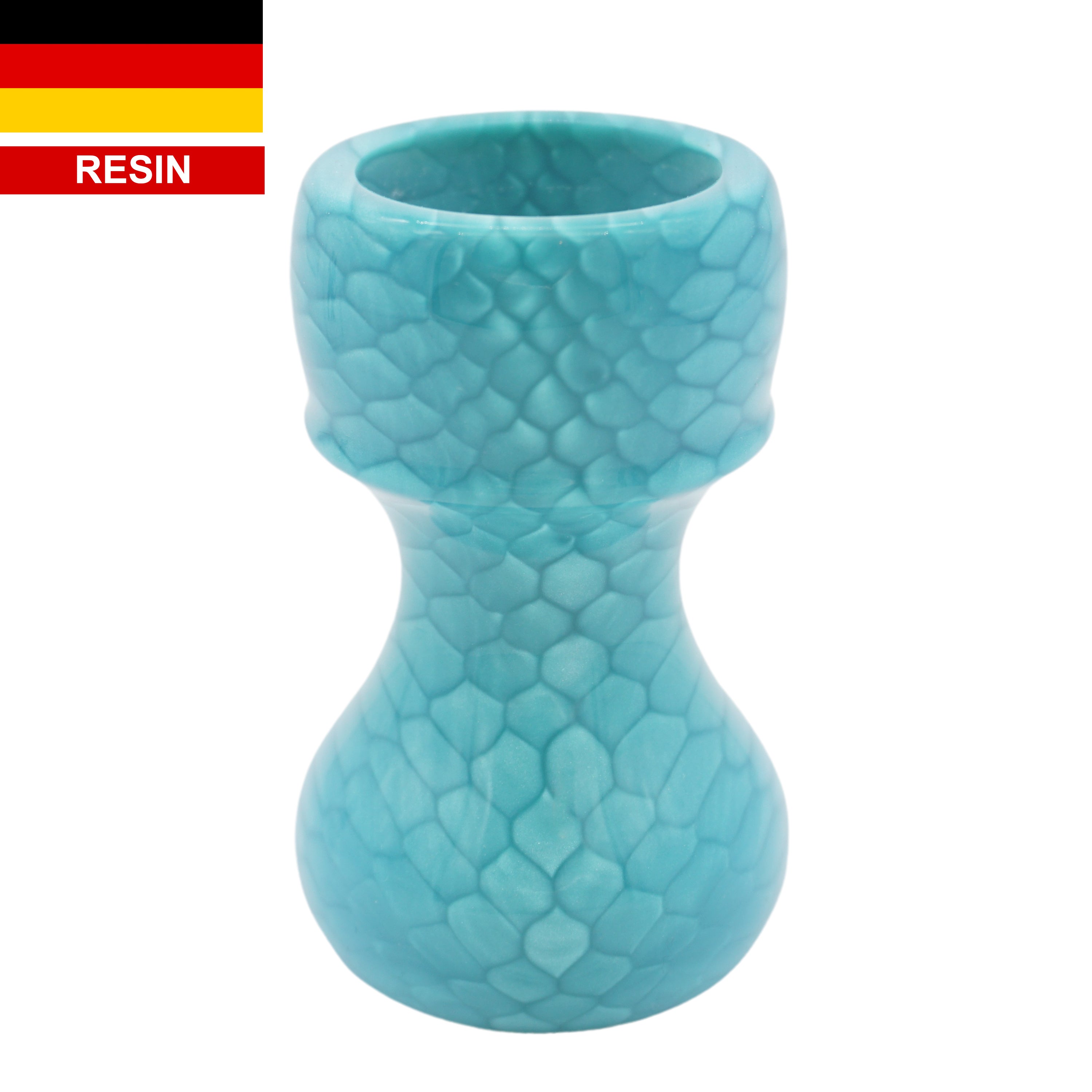 Premium Blue Snakeskin Handmade Shaving Brush Handle - Fits 24mm & 26mm Knots - Perfect for Wet Shaving & Grooming Gifts for Men