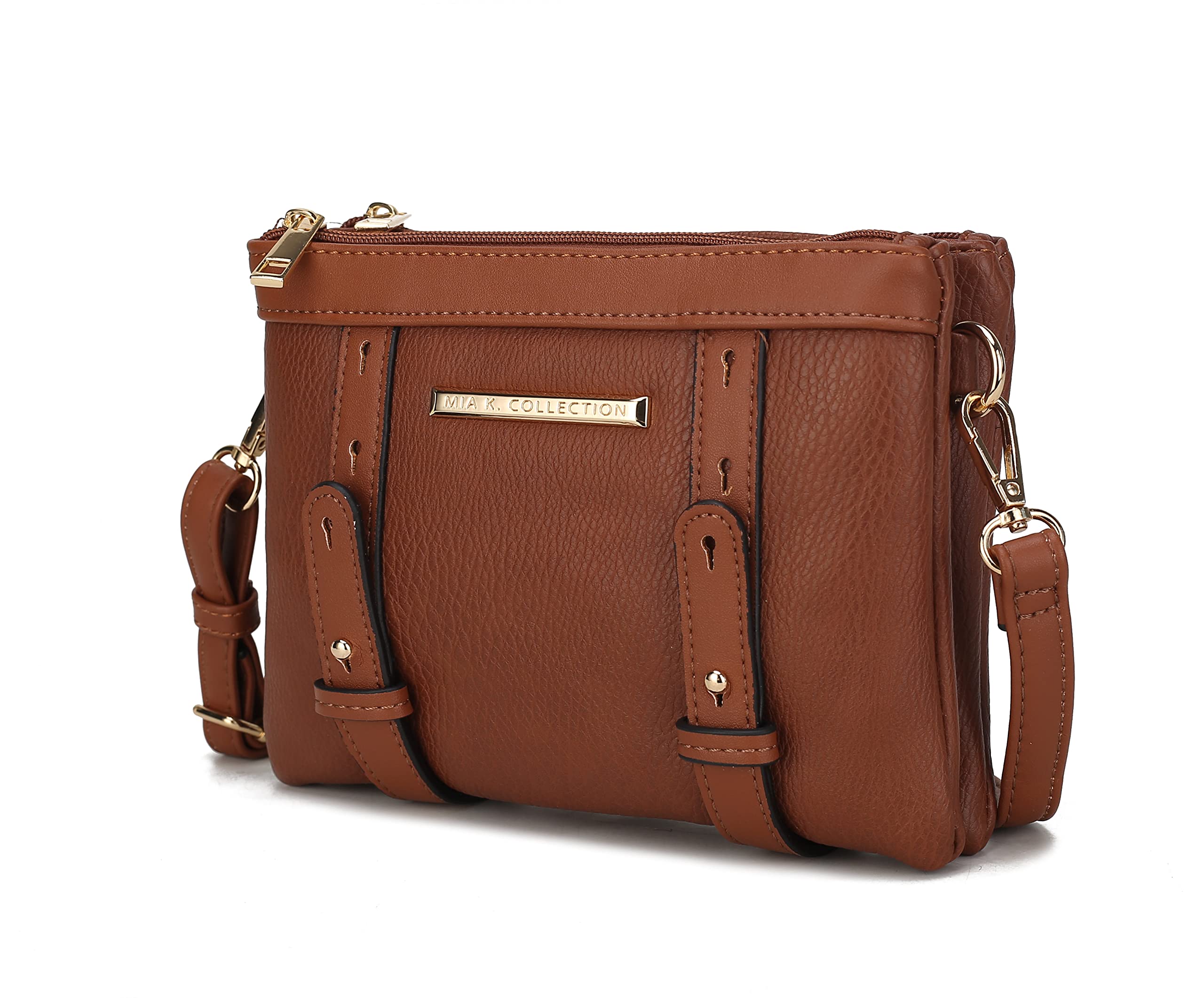 MKF Women's Crossbody Bag - PU Leather Shoulder Purse for Daily Use