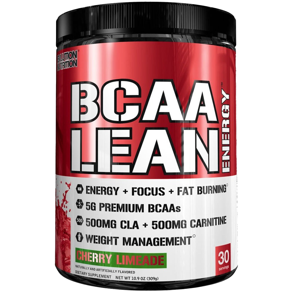EVLution Nutrition BCAA Lean Energy Powder - Fruit Punch Flavor, 321g for Muscle Recovery & Workout Energy - Pre & Post Workout Supplement for Athletes & Fitness Enthusiasts