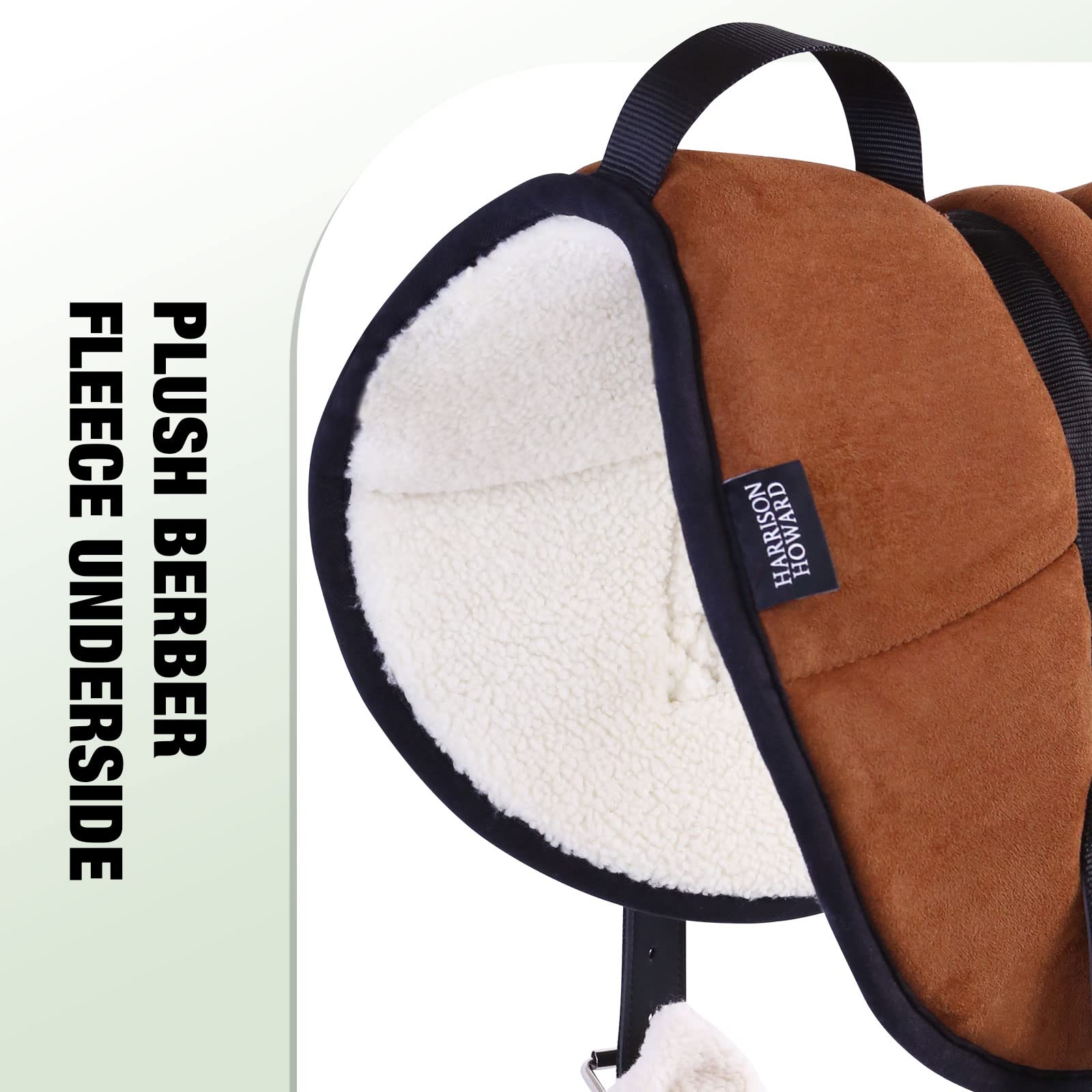 Harrison Howard Equestrian Saddle Pad - Breathable Horse Riding Pad with Girth for Comfort & Performance | Perfect for Trail Riding, Dressage & Training Sessions