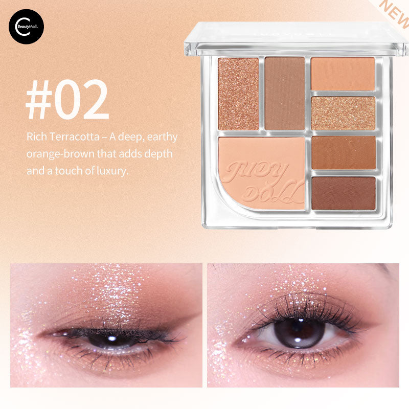 Judydoll Tangram Fun Eyeshadow Palette - 9 Vibrant Matte & Shimmer Colors for Everyday & Party Makeup | Perfect for Professional & DIY Looks
