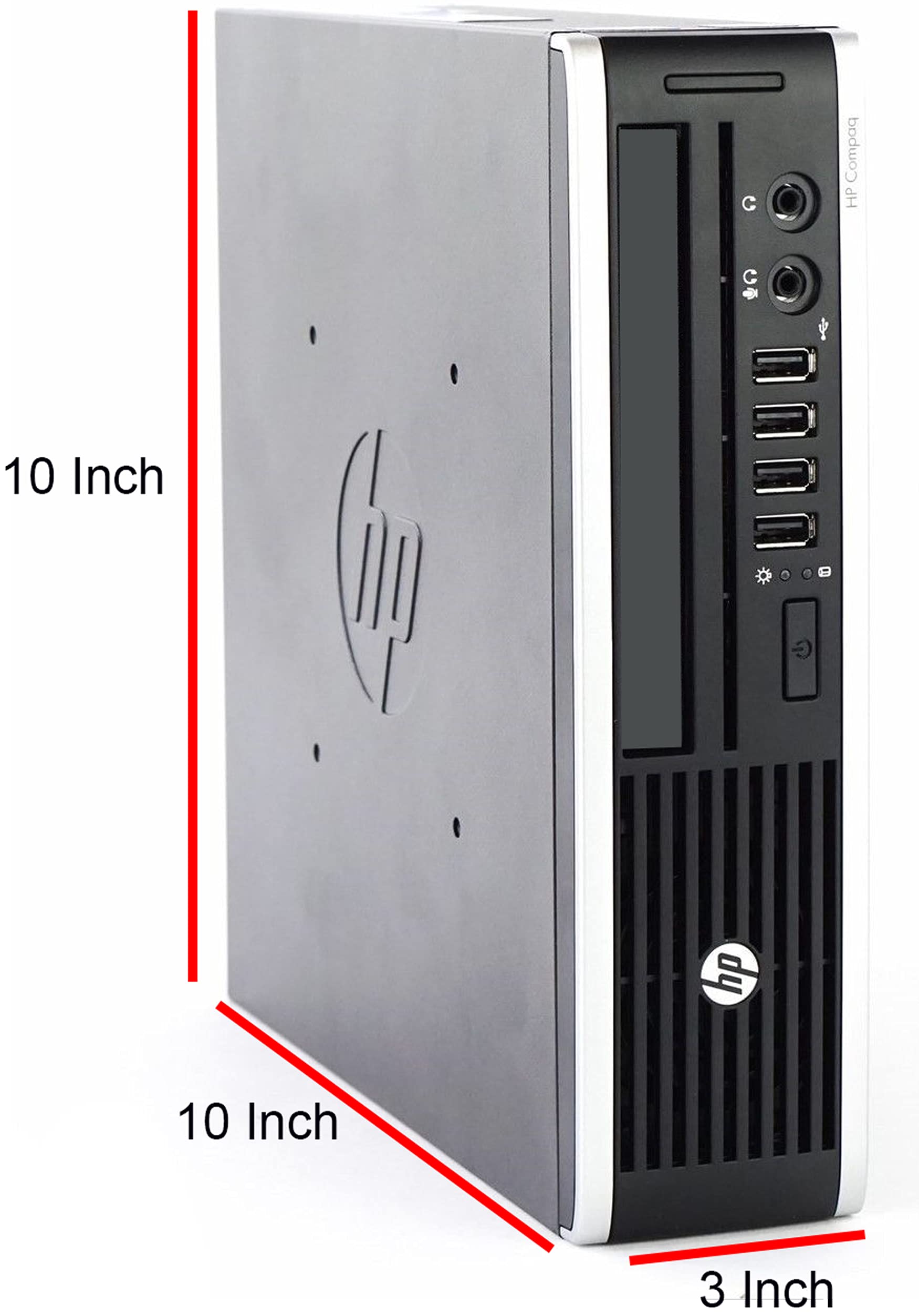 Refurbished HP 8300 USFF Desktop Computer - Intel Core i7 3.4GHz, 8GB RAM, 120GB SSD, WiFi, Bluetooth, 1080p Webcam | Wireless Keyboard & Mouse Bundle with 19