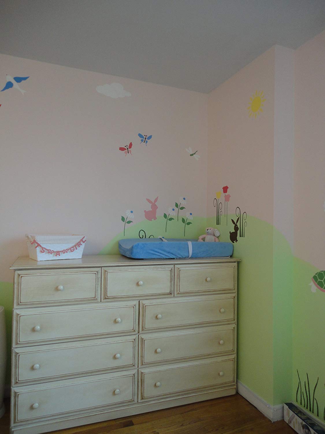 Forest Theme Wall Stencil Kit - DIY Nursery Wall Decor for Kids Room, Baby Shower & Woodland Themed Nursery - Easy to Use Reusable Stencils for Painting & Home Decoration